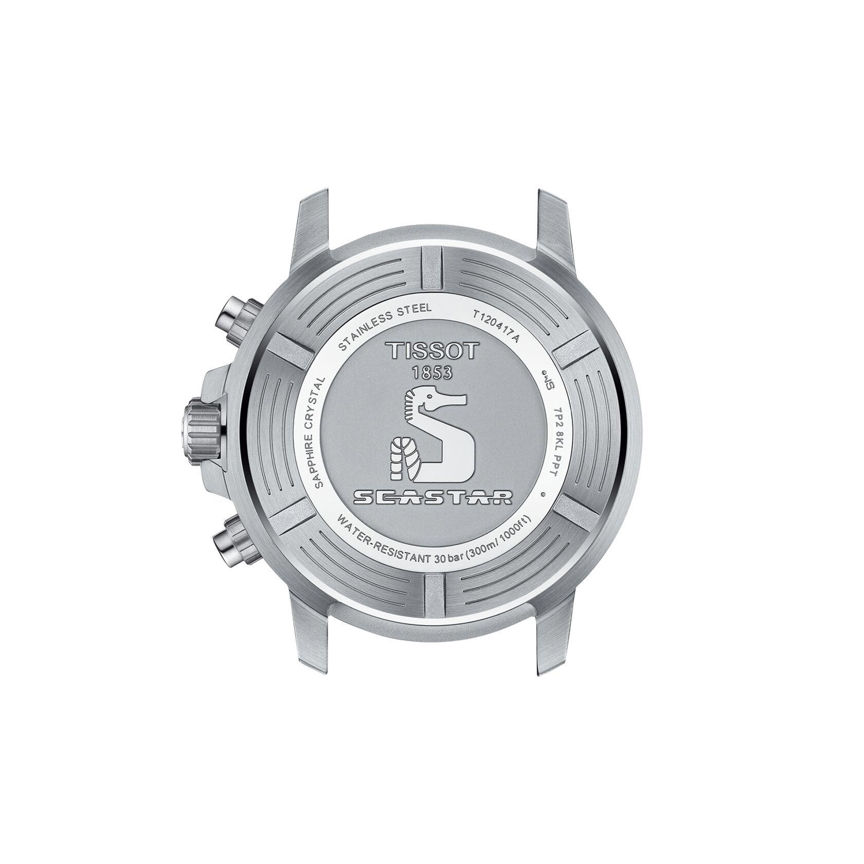 Grey/Steel - Tissot - Men's Seastar Chrono Quartz Analogue Watch - 3