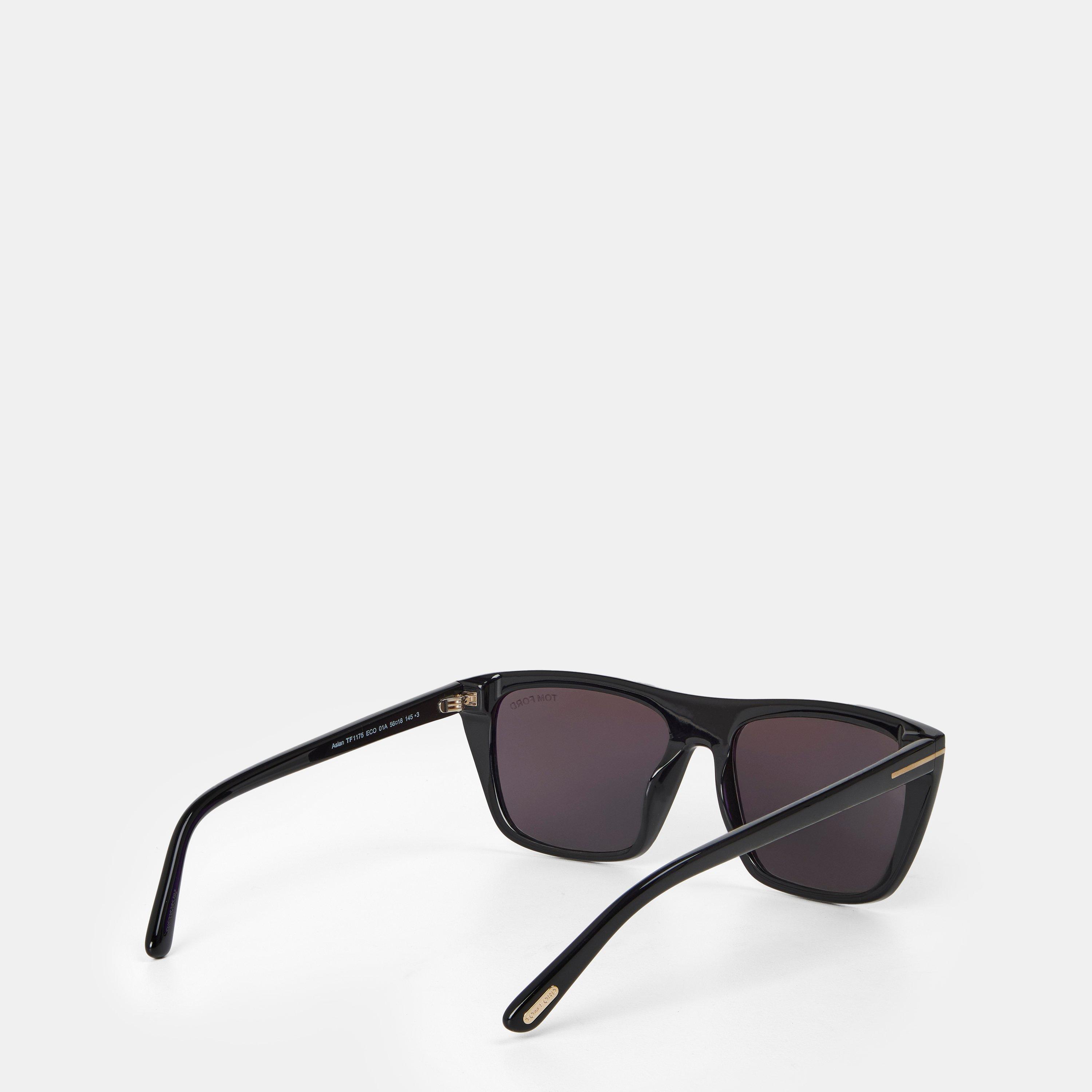 Shiny Black - Tom Ford - Men's Wayfarer Sunglasses, Wayfarer Style - 2