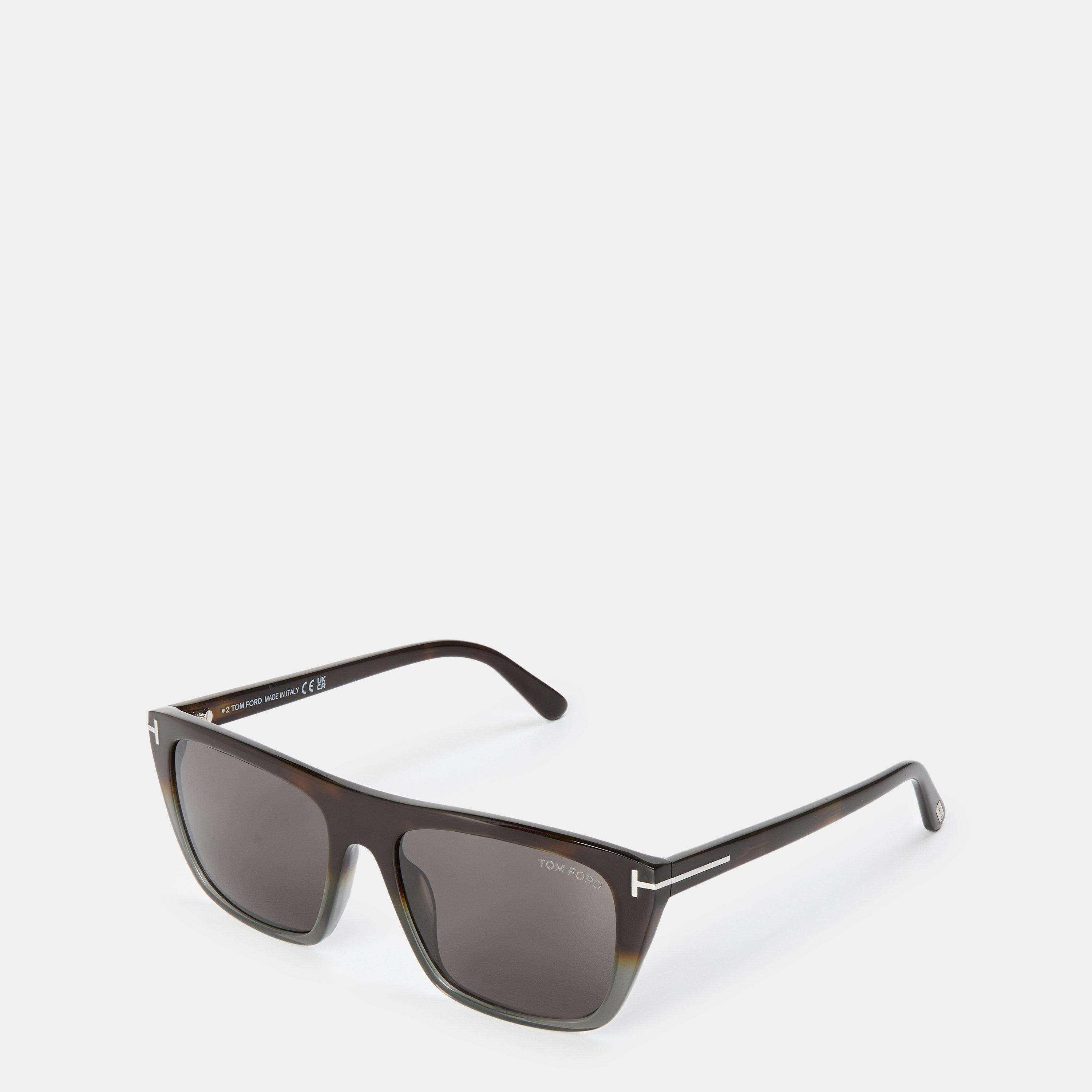 Tom Ford Men's Metal Accent Wayfarer Sunglasses - Coloured Havana