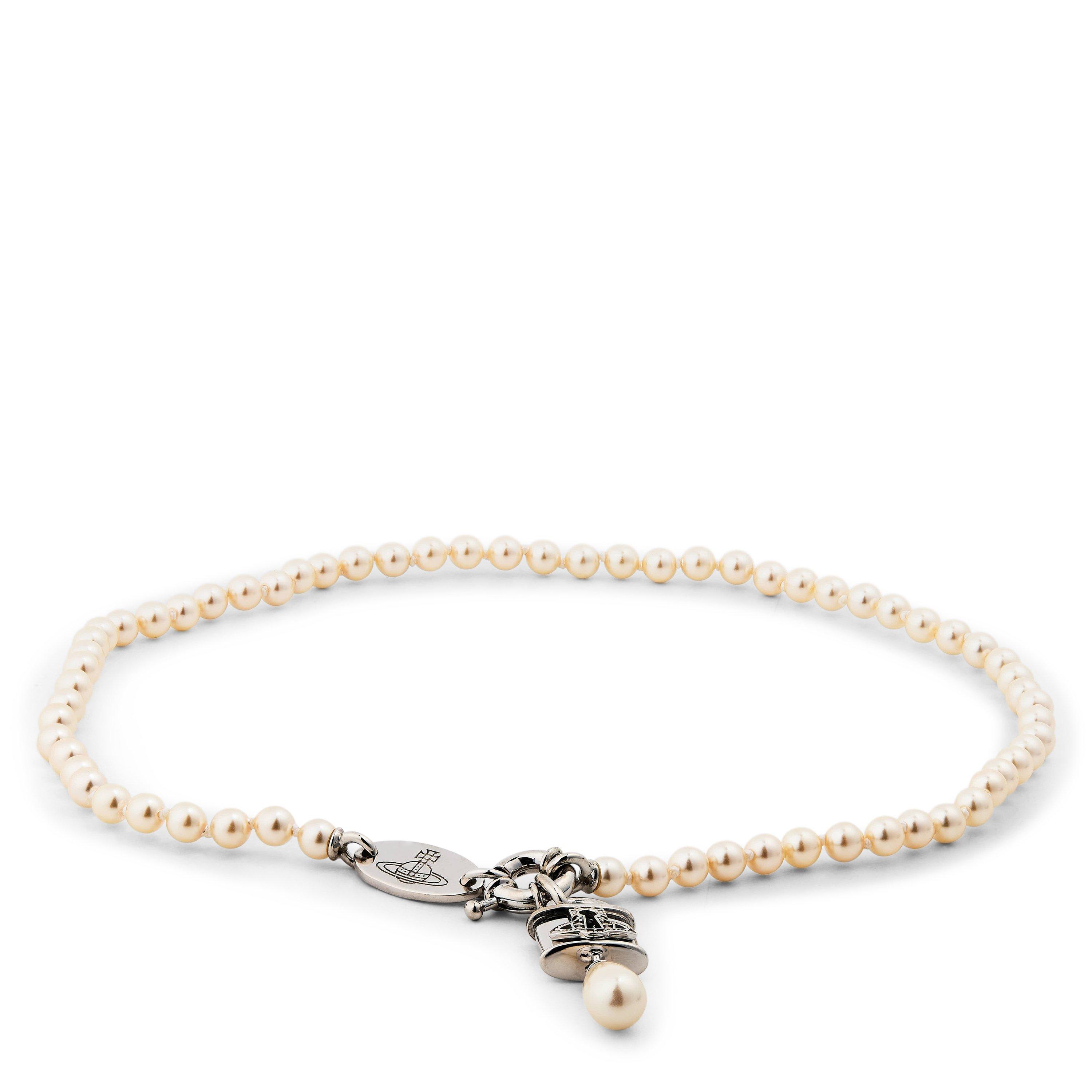 PLATINUM/PEARL - Vivienne Westwood - Women's Celestia Small Pendant Necklace - 1