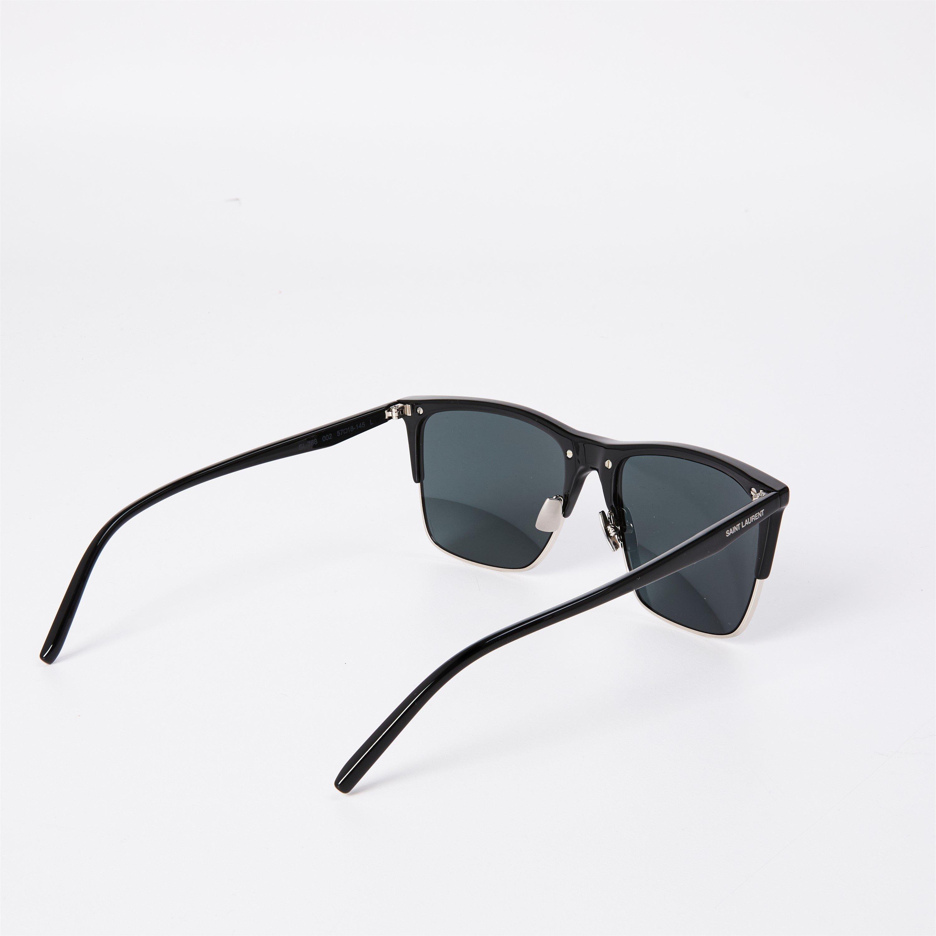 Black - Saint Laurent - Men's Aviator Sunglasses - 2