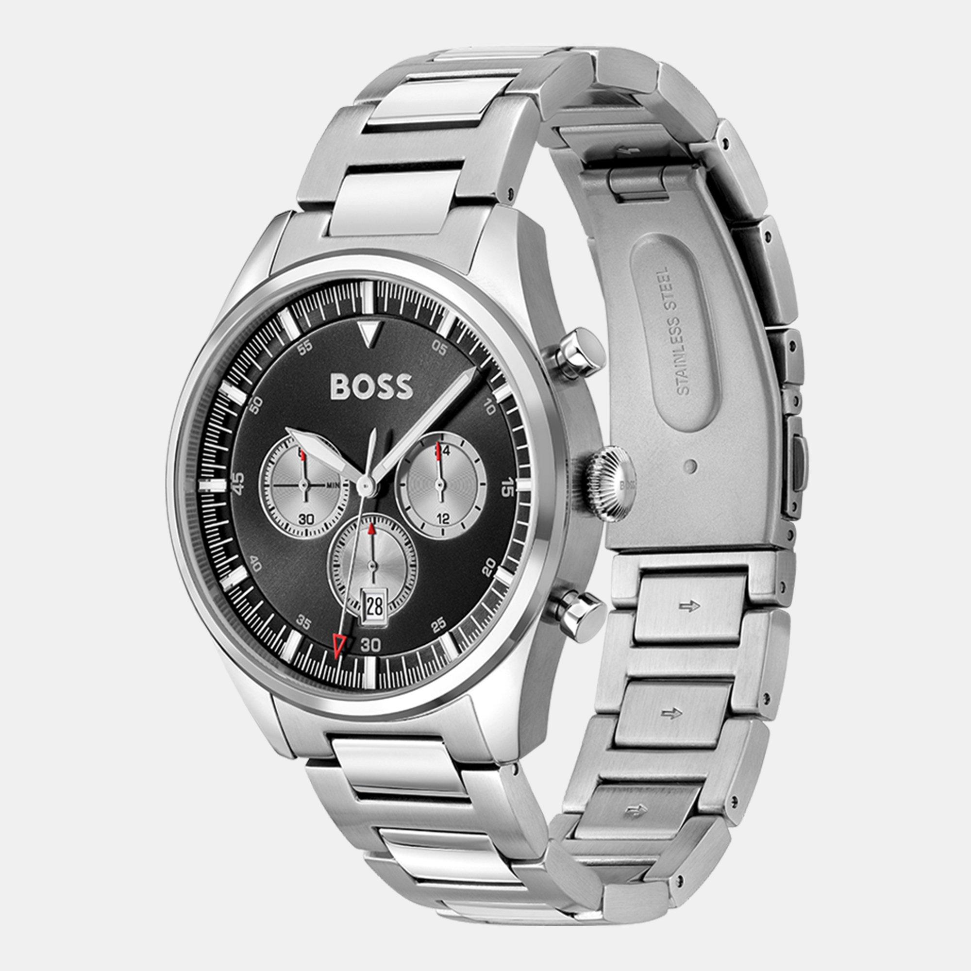 Grey/Silver - Boss - BOSS gents Pioneer Watch - 2