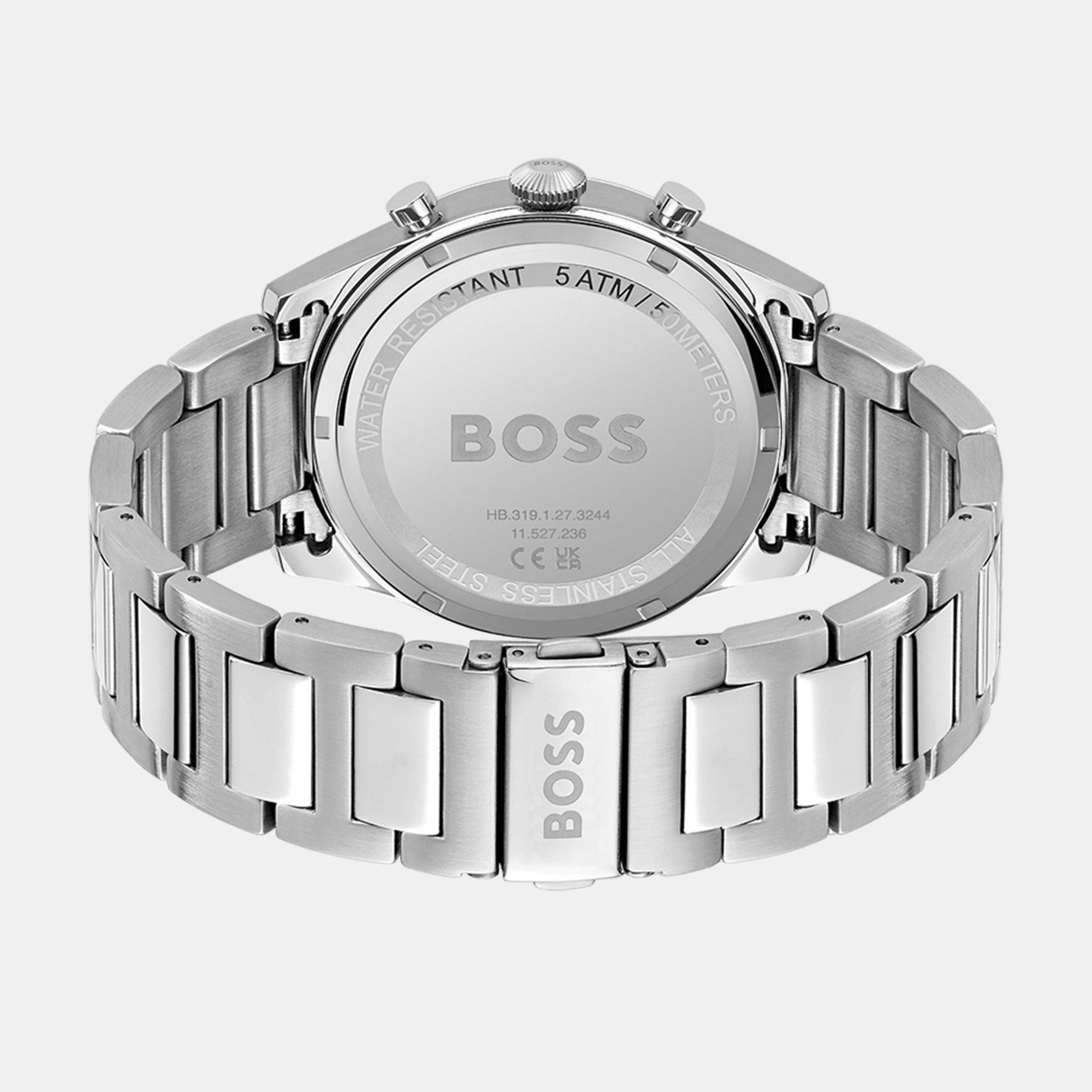 Grey/Silver - Boss - BOSS gents Pioneer Watch - 3