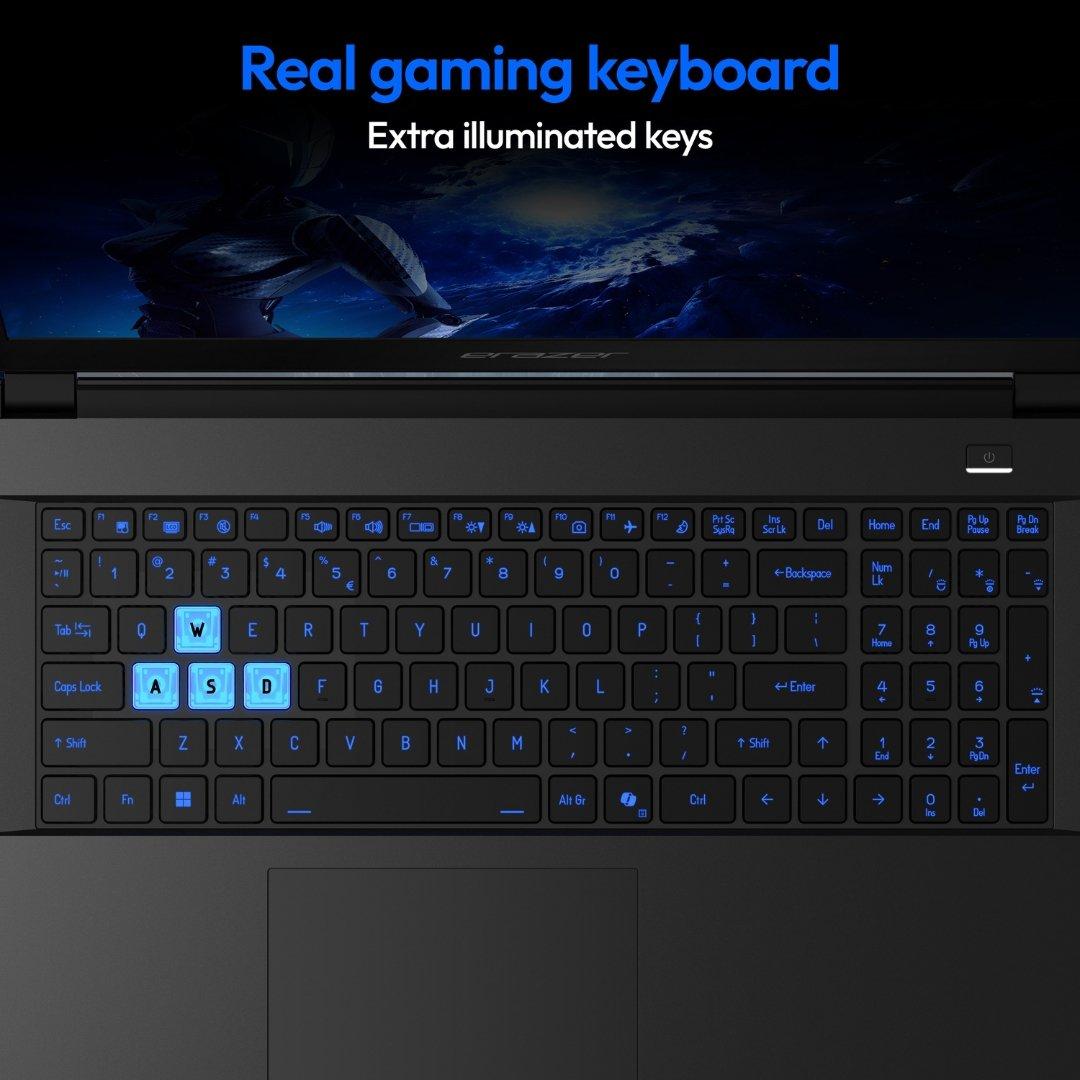 Black - Medion - Erazer Scout 15.6 Inch Gaming Laptop – Intel Core i5-13420H Nvidia RTX 5050 Windows 11 Home - 7