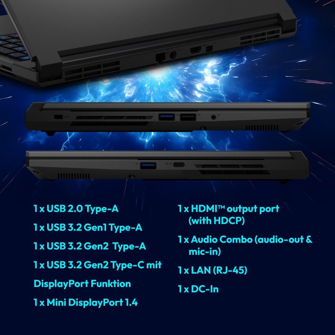 Black - Medion - Erazer Scout 15.6 Inch Gaming Laptop – Intel Core i5-13420H Nvidia RTX 5050 Windows 11 Home - 9