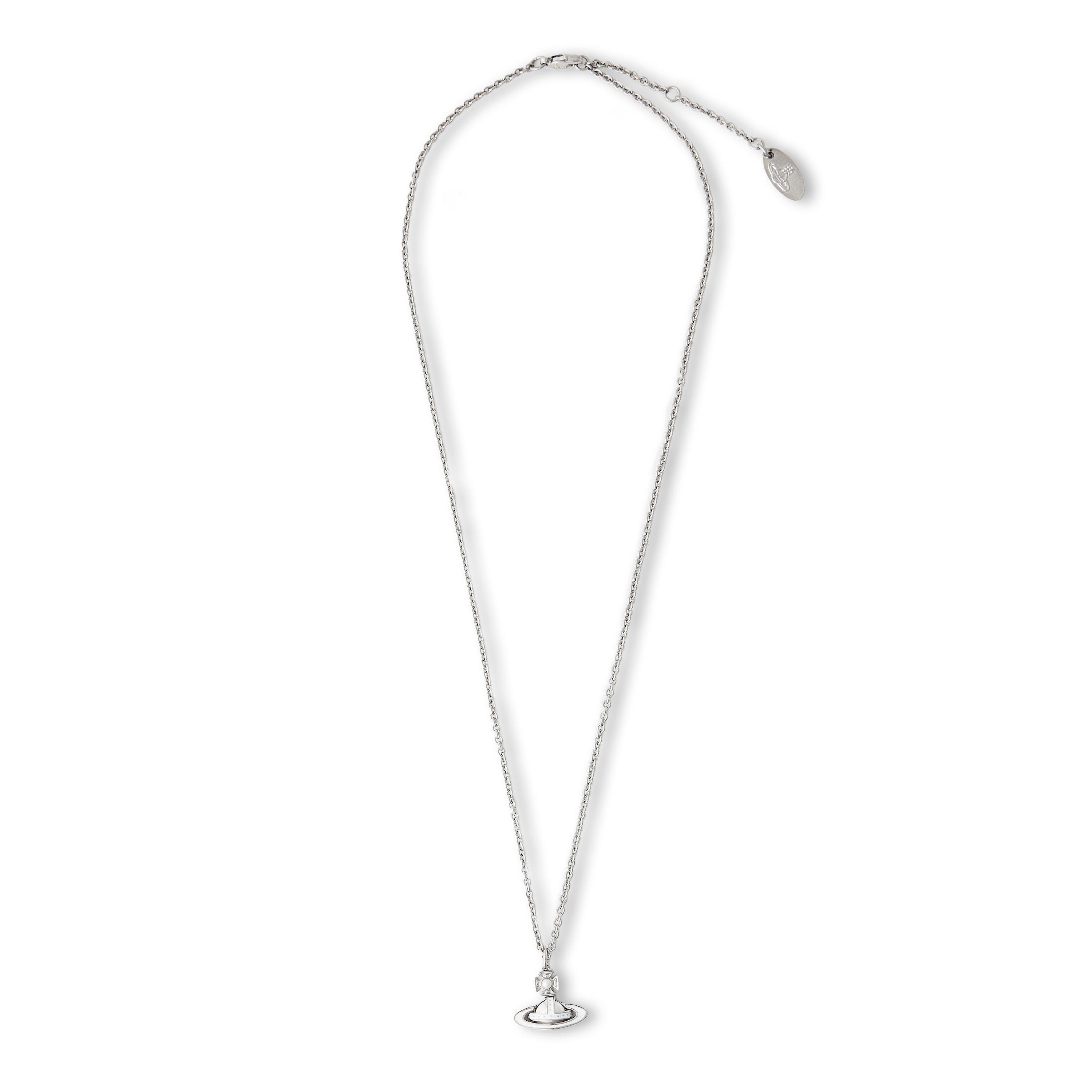 PLATINUM/PEARL - Vivienne Westwood - Women's Simonetta Bas Relief Pendant Necklace - 2