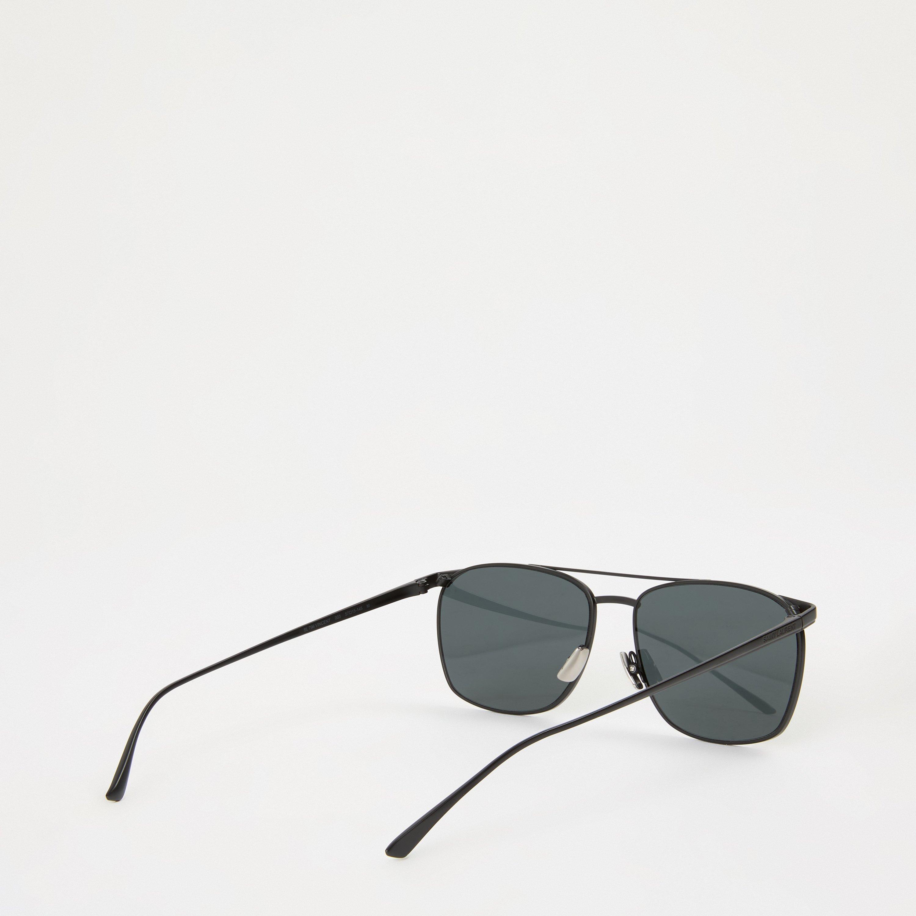 Black - Saint Laurent - Men's Vincent Aviator Sunglasses - 2