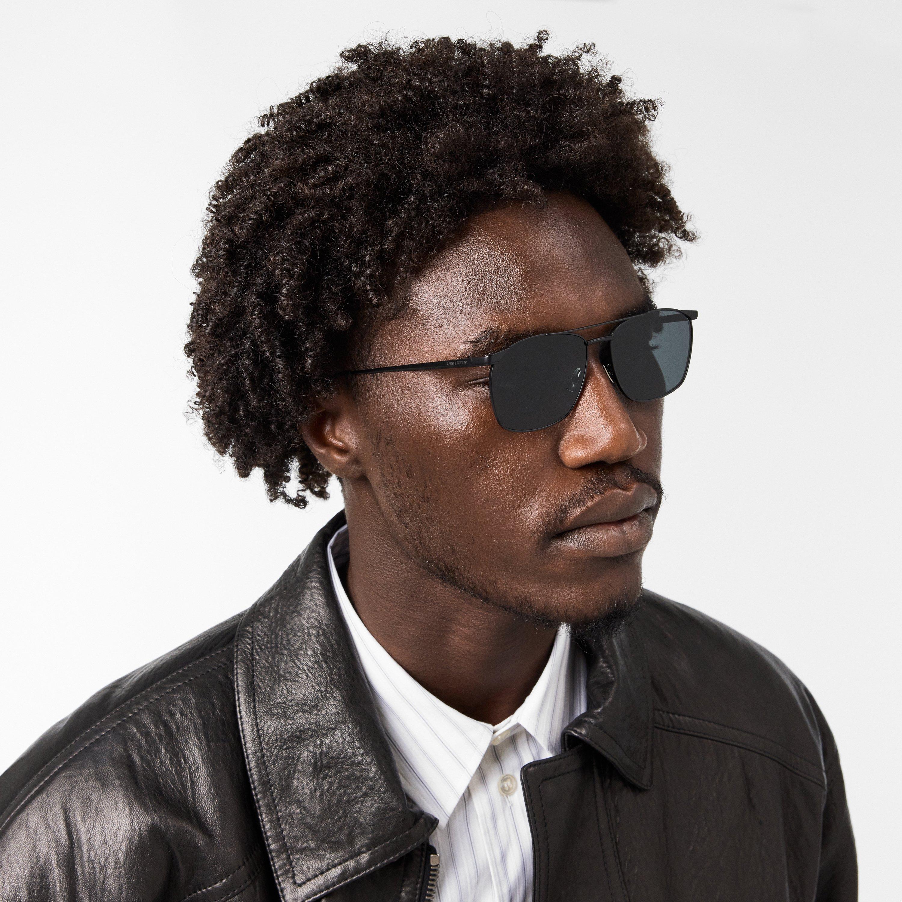 Black - Saint Laurent - Men's Vincent Aviator Sunglasses - 3