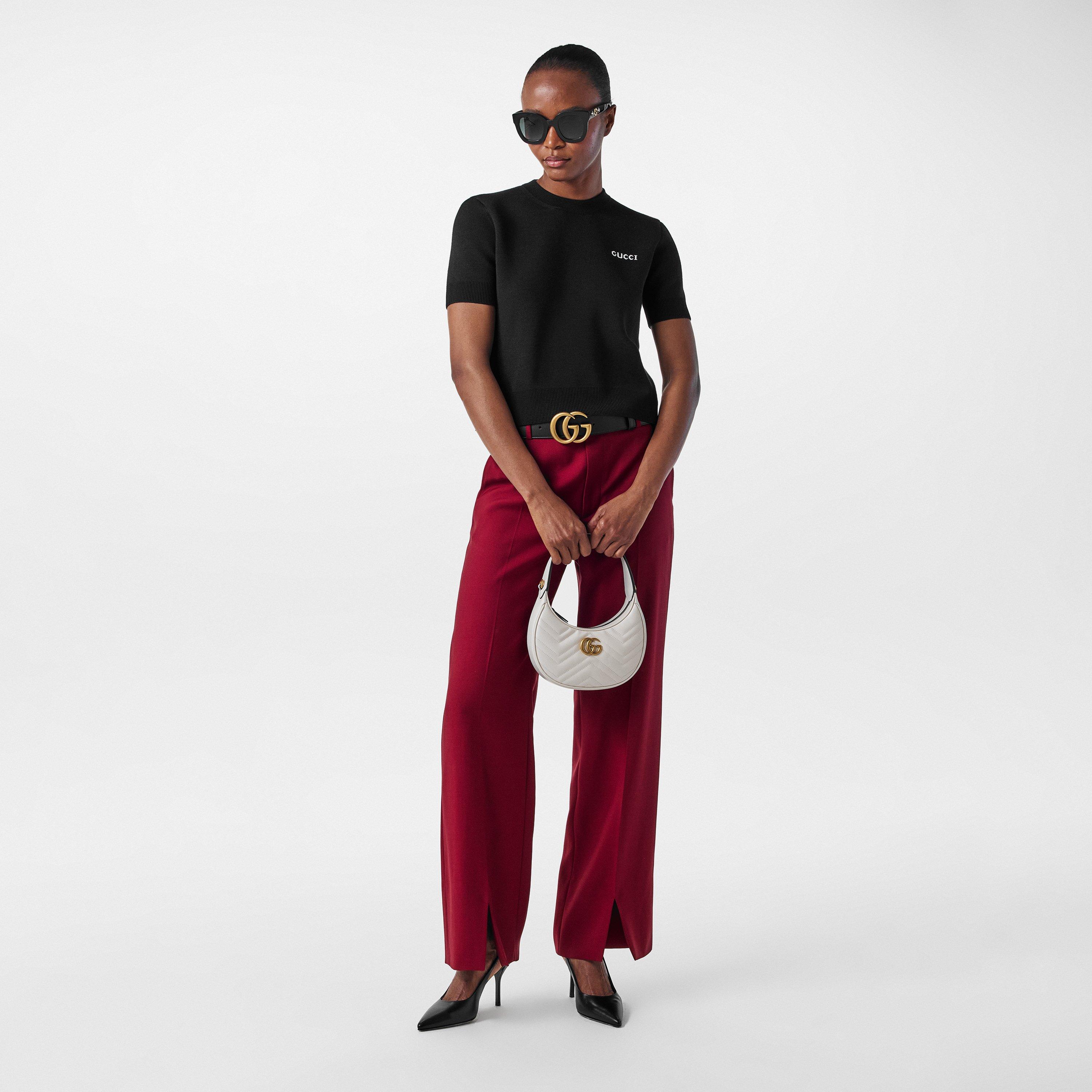 Blk/Blk/Grey - Gucci - Round Frame Sunglasses - 7