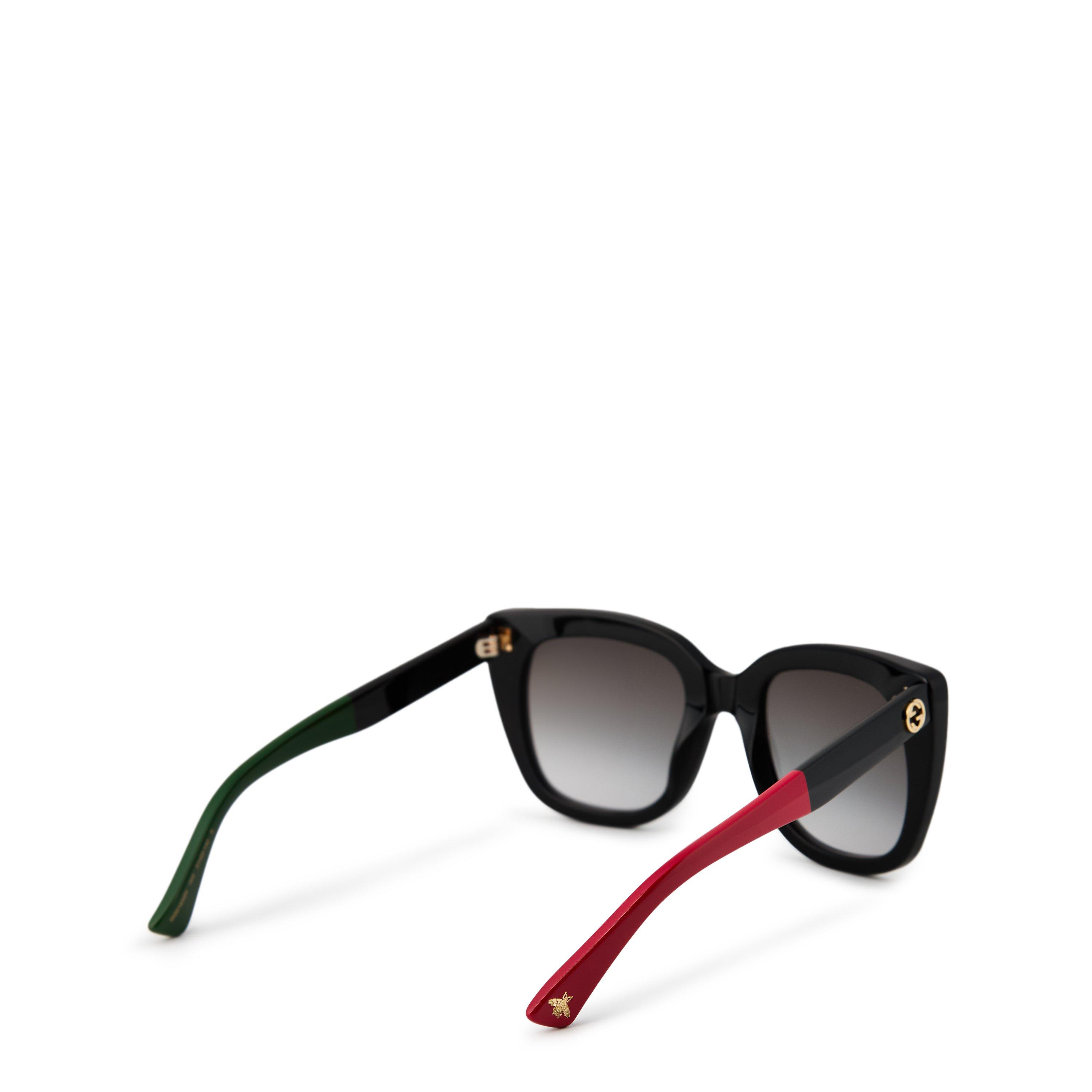 Blk/Blk/Grey - Gucci - Interlocking G Cat Eye Sunglasses - 3