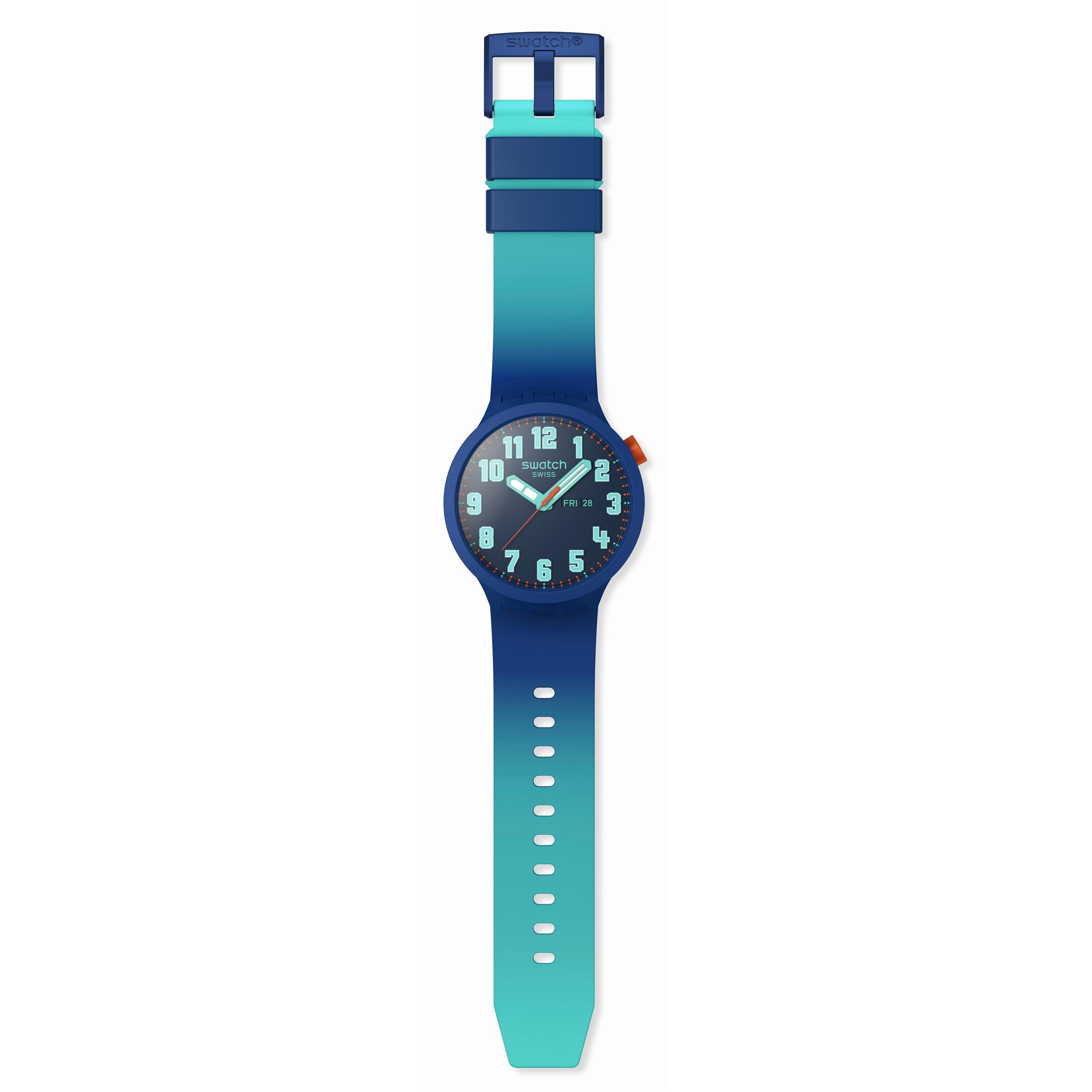 Blue - Swatch - Unisex Adults Bold 53 Analogue Quartz Watch - 4