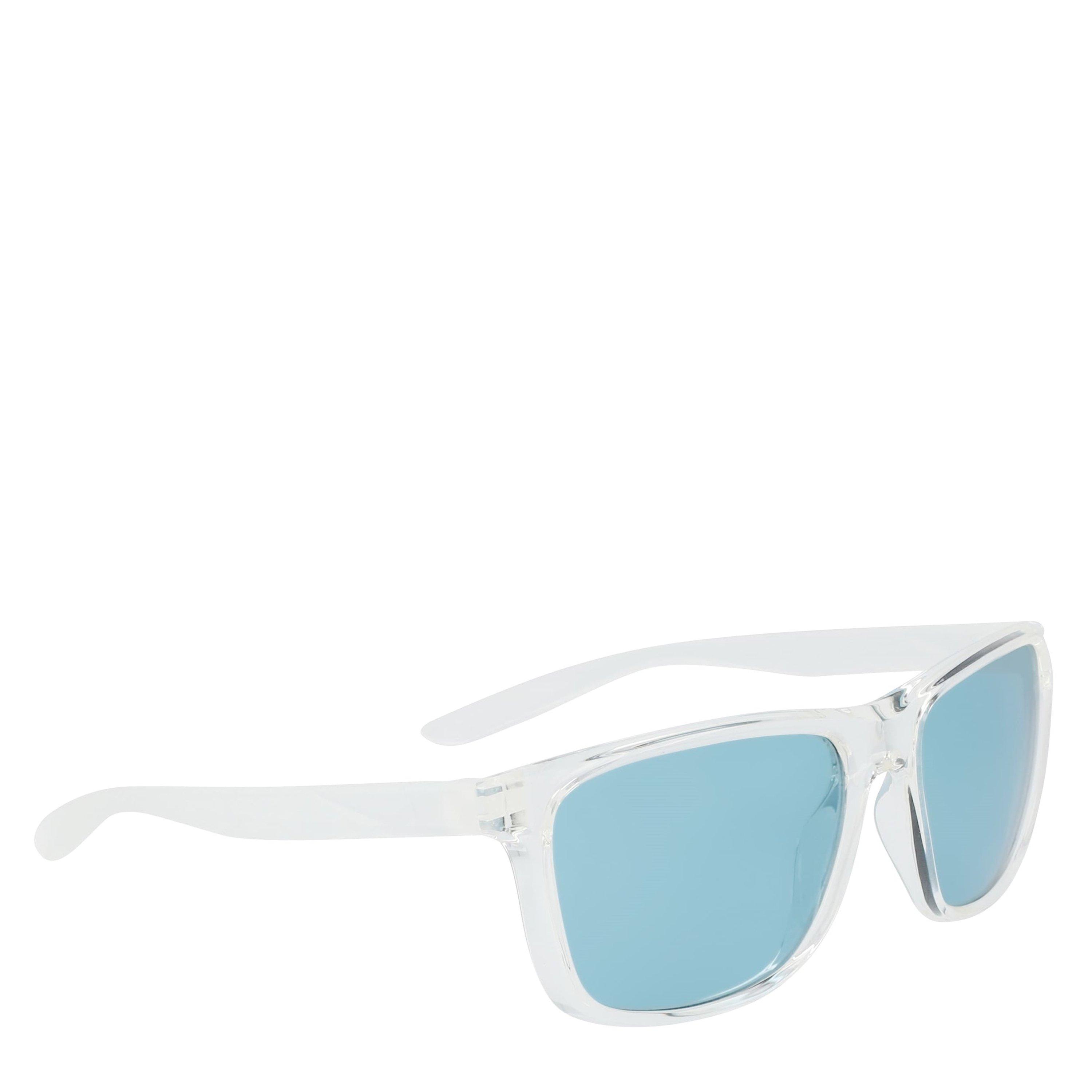 Nike  Flip Ascent Square Sunglasses - Clear/Teal Lens