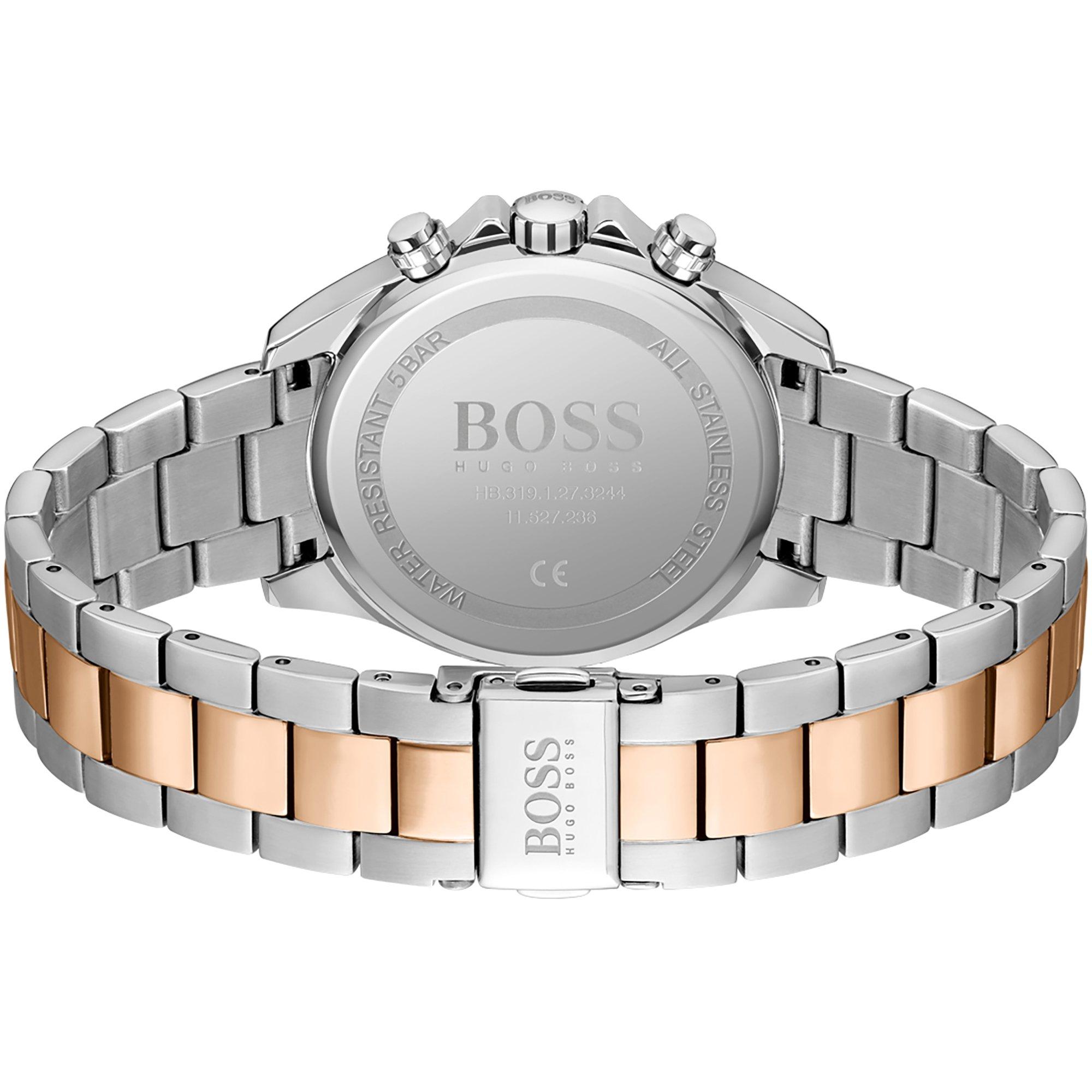Silver/Rose - Boss - Women's Novia Boyfriend-Style Watch - 3