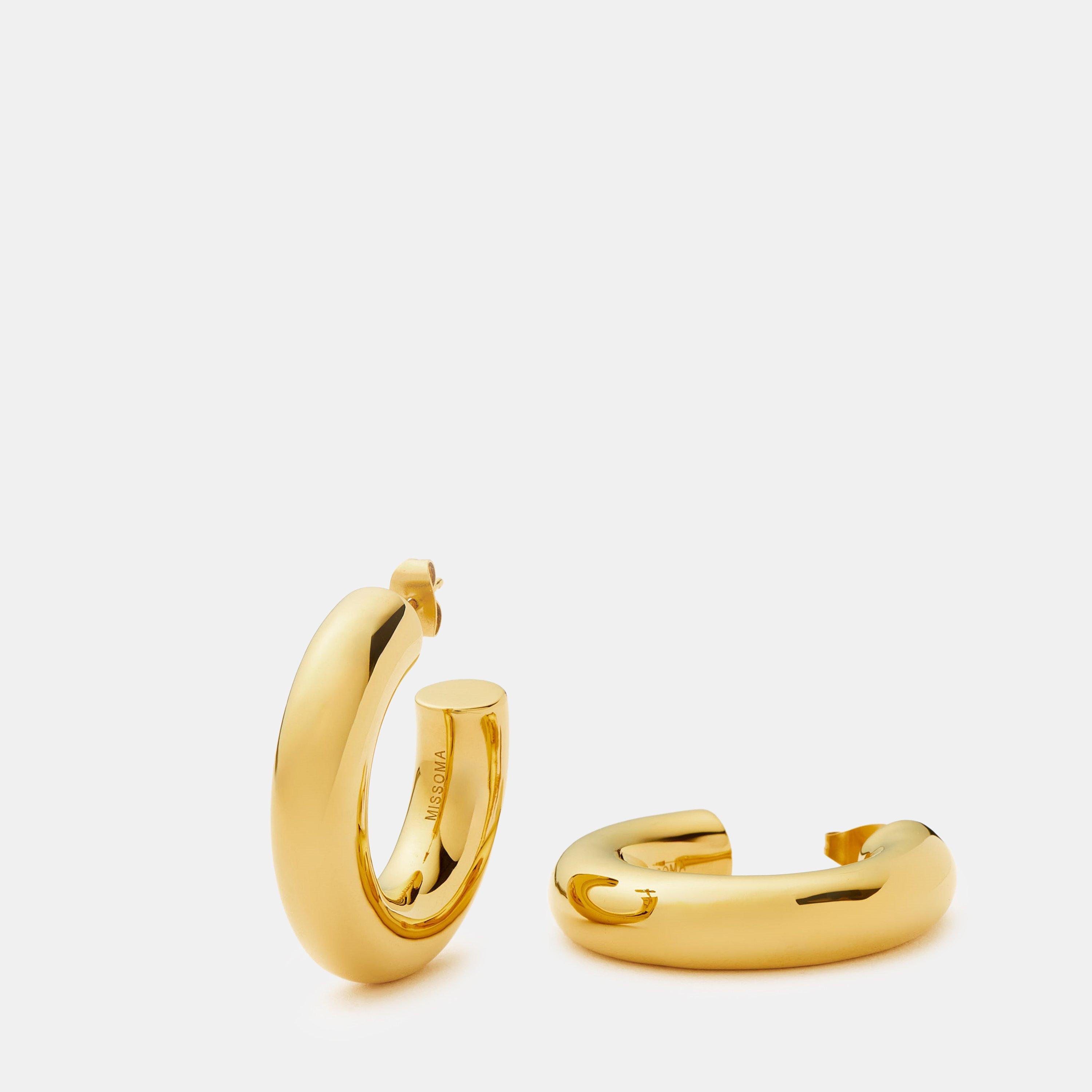 Gold - Missoma - Chubby Large Hoop Earrings - 2