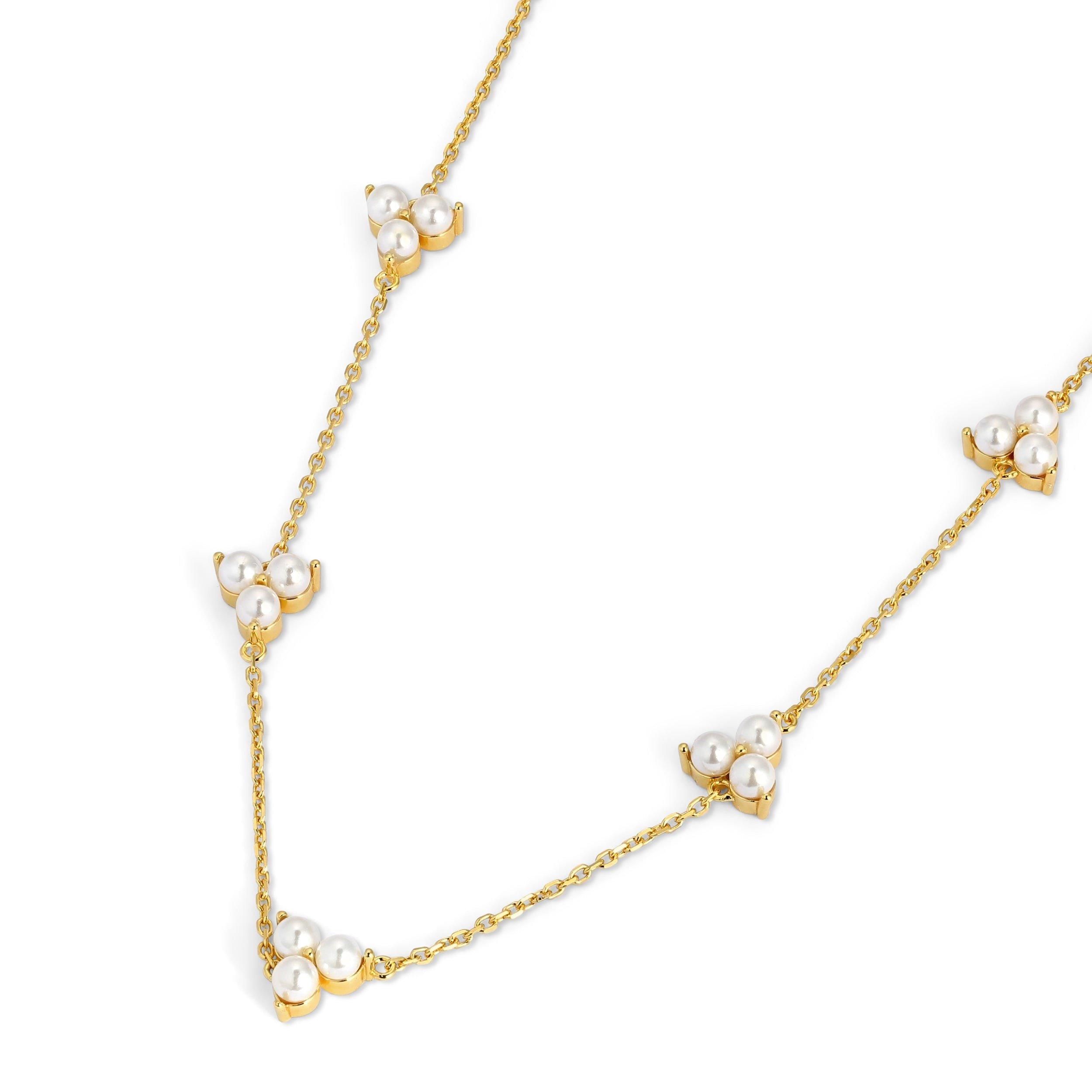 Pearl/Gold - Common Lines - Como Link Necklace - 4