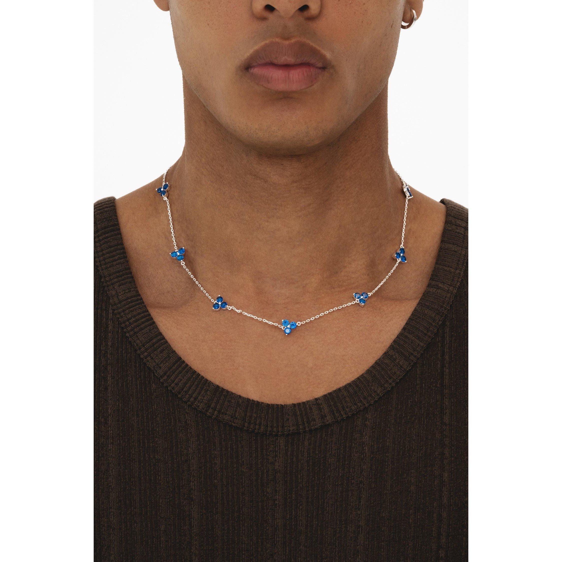 Blue/Silver - Common Lines - Como Link Necklace - 2