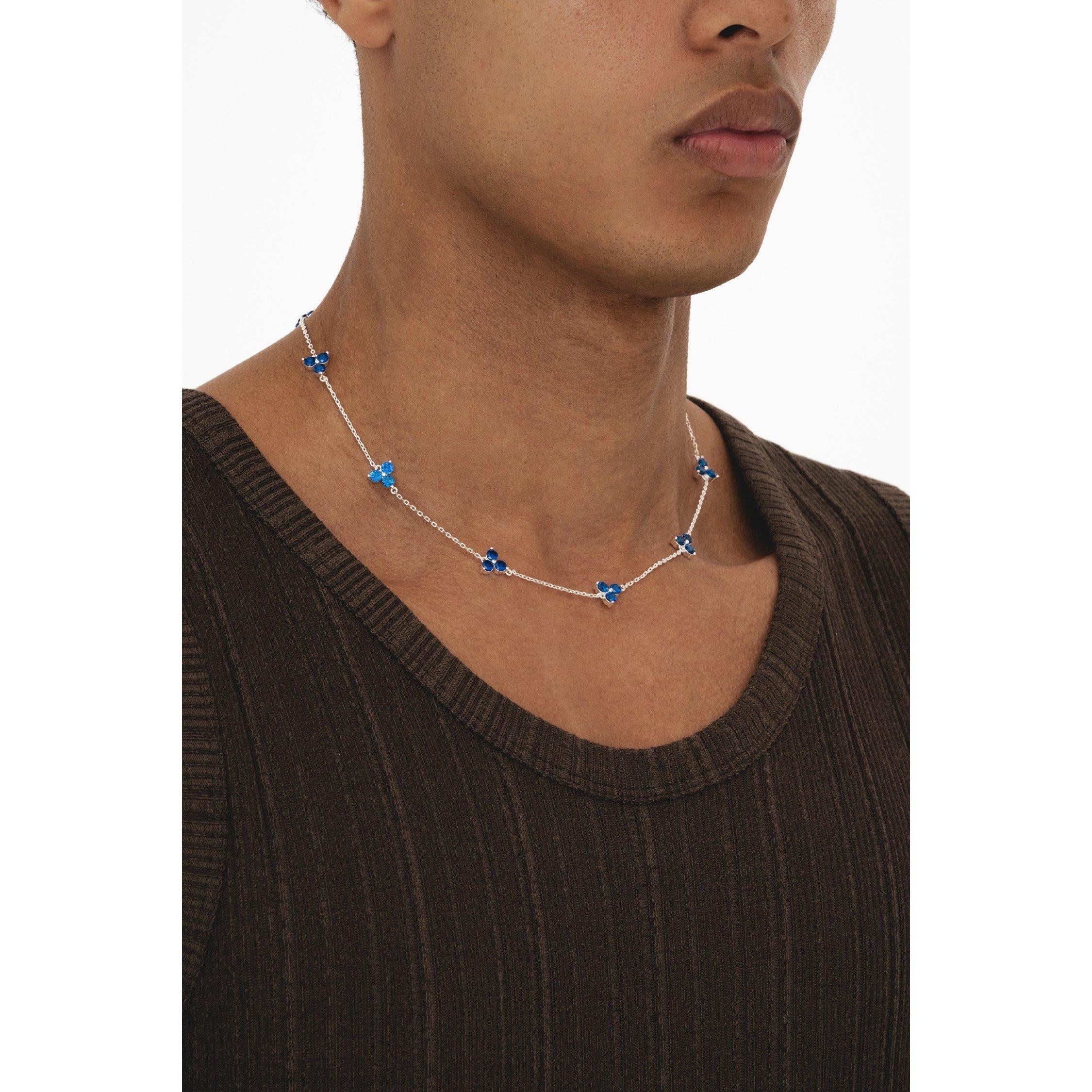 Blue/Silver - Common Lines - Como Link Necklace - 3