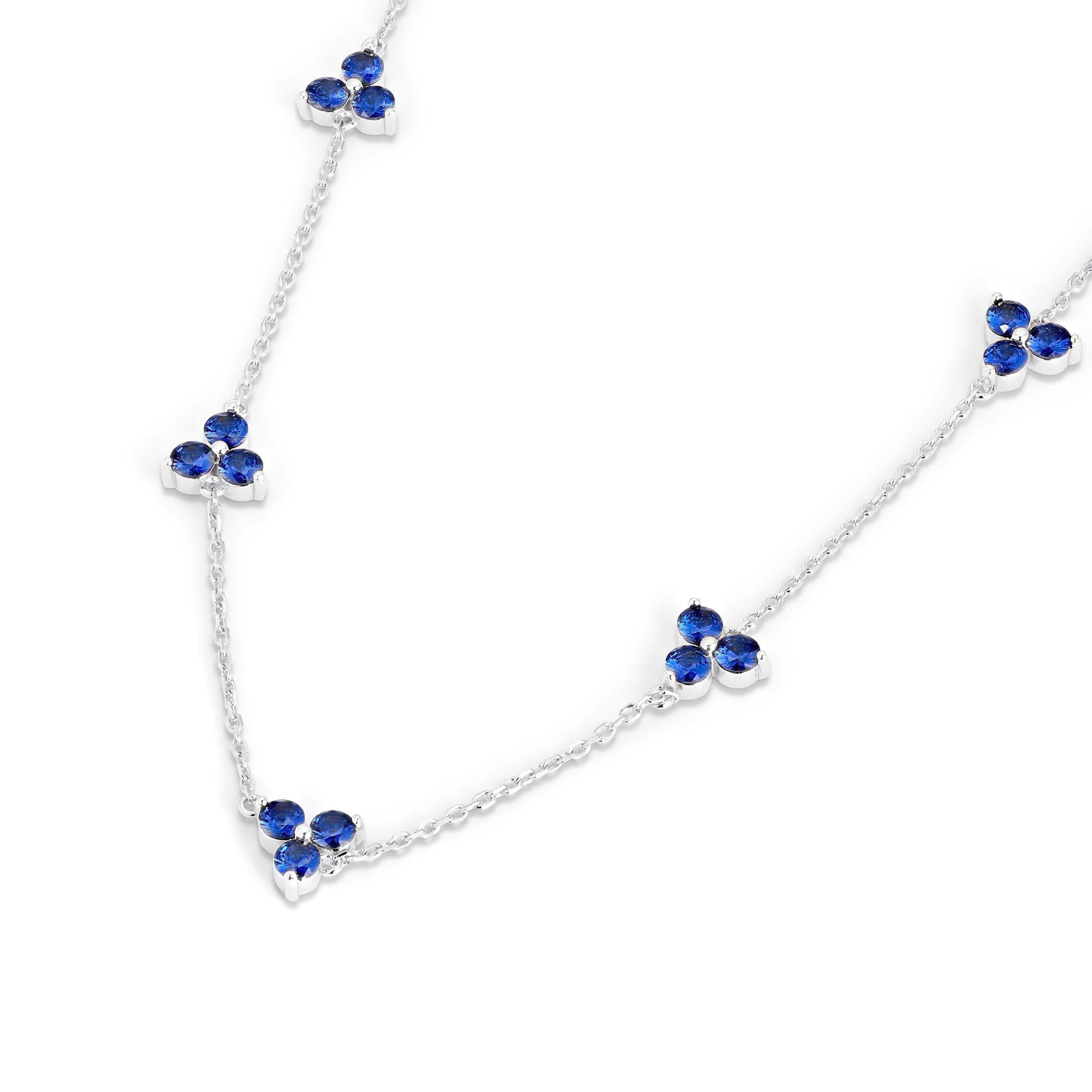 Blue/Silver - Common Lines - Como Link Necklace - 4