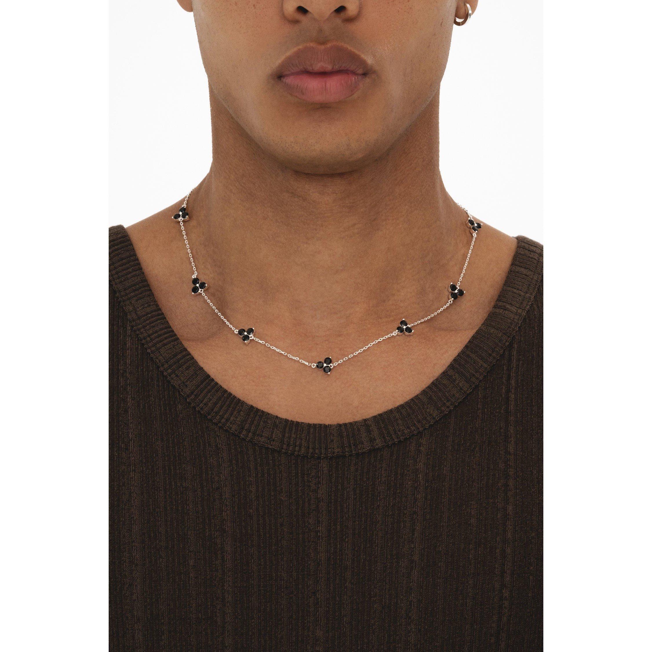 Black/SIlver - Common Lines - Como Link Necklace - 2