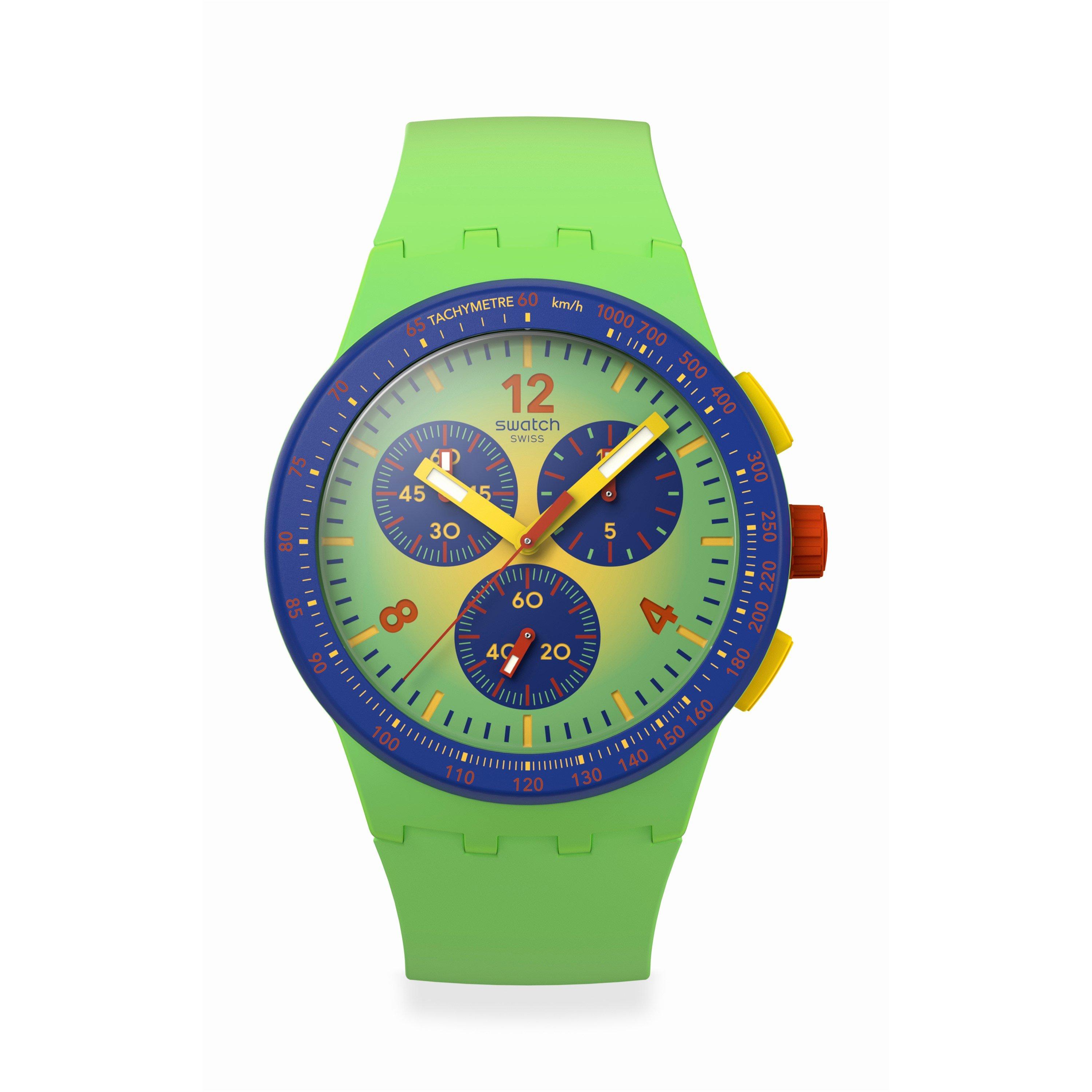 Green - Swatch - Adults Analogue Quartz Watch - 1