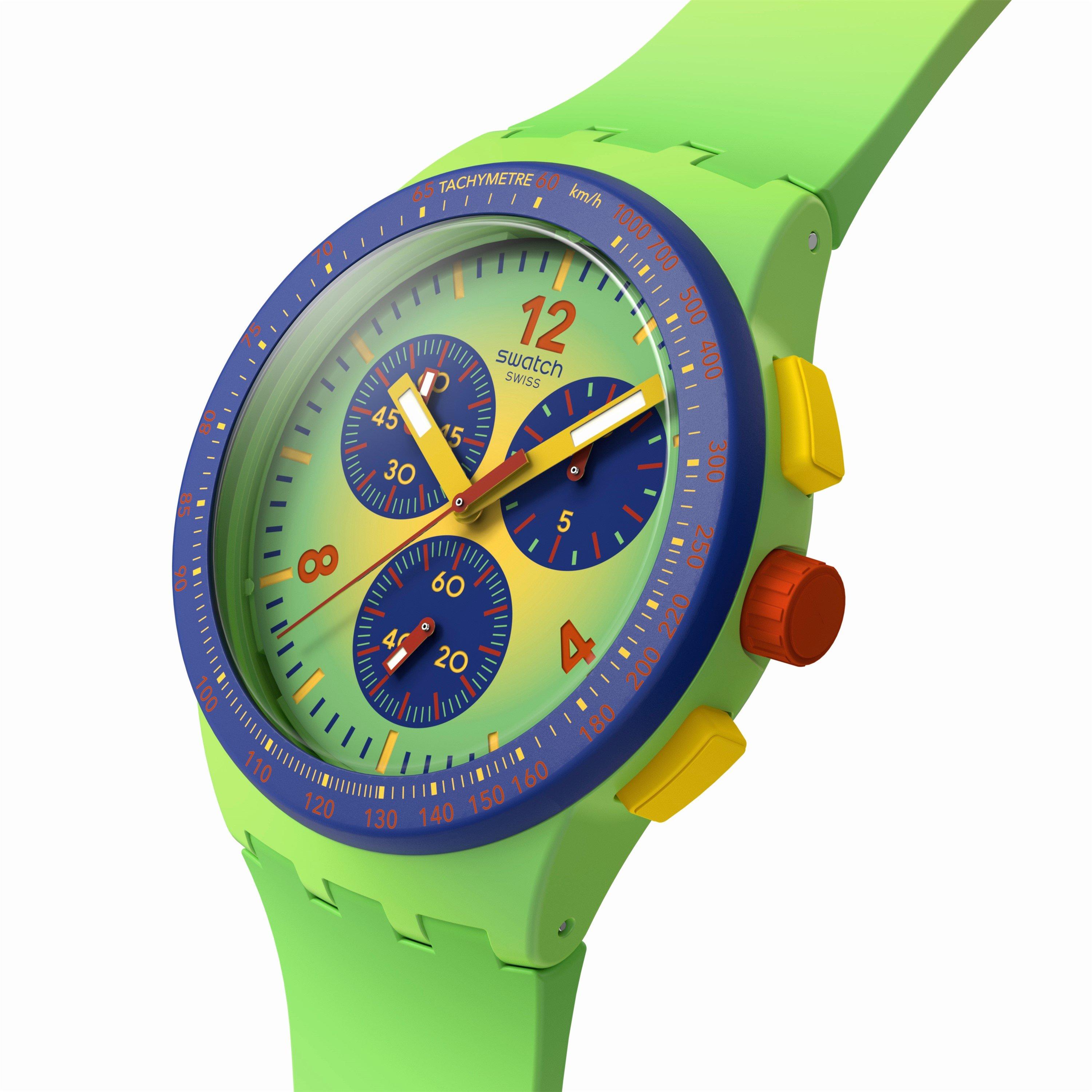 Green - Swatch - Adults Analogue Quartz Watch - 3