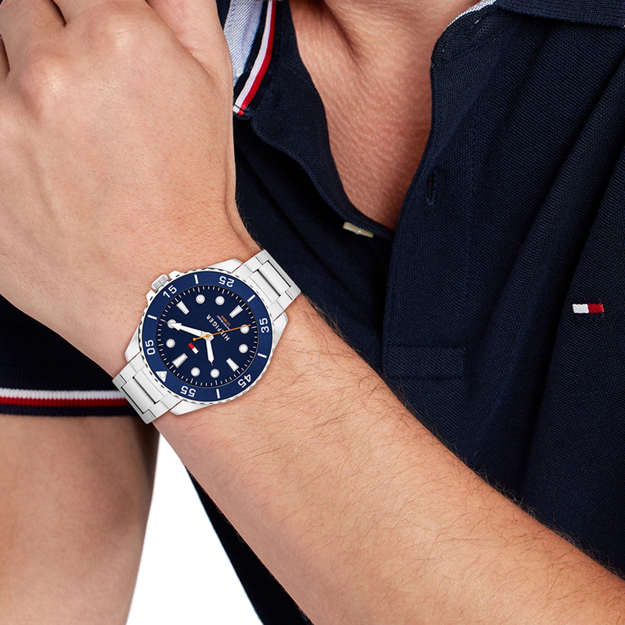 Blue - Tommy Hilfiger - Tommy Hilfiger mens stainless steel bracelet watch - 4