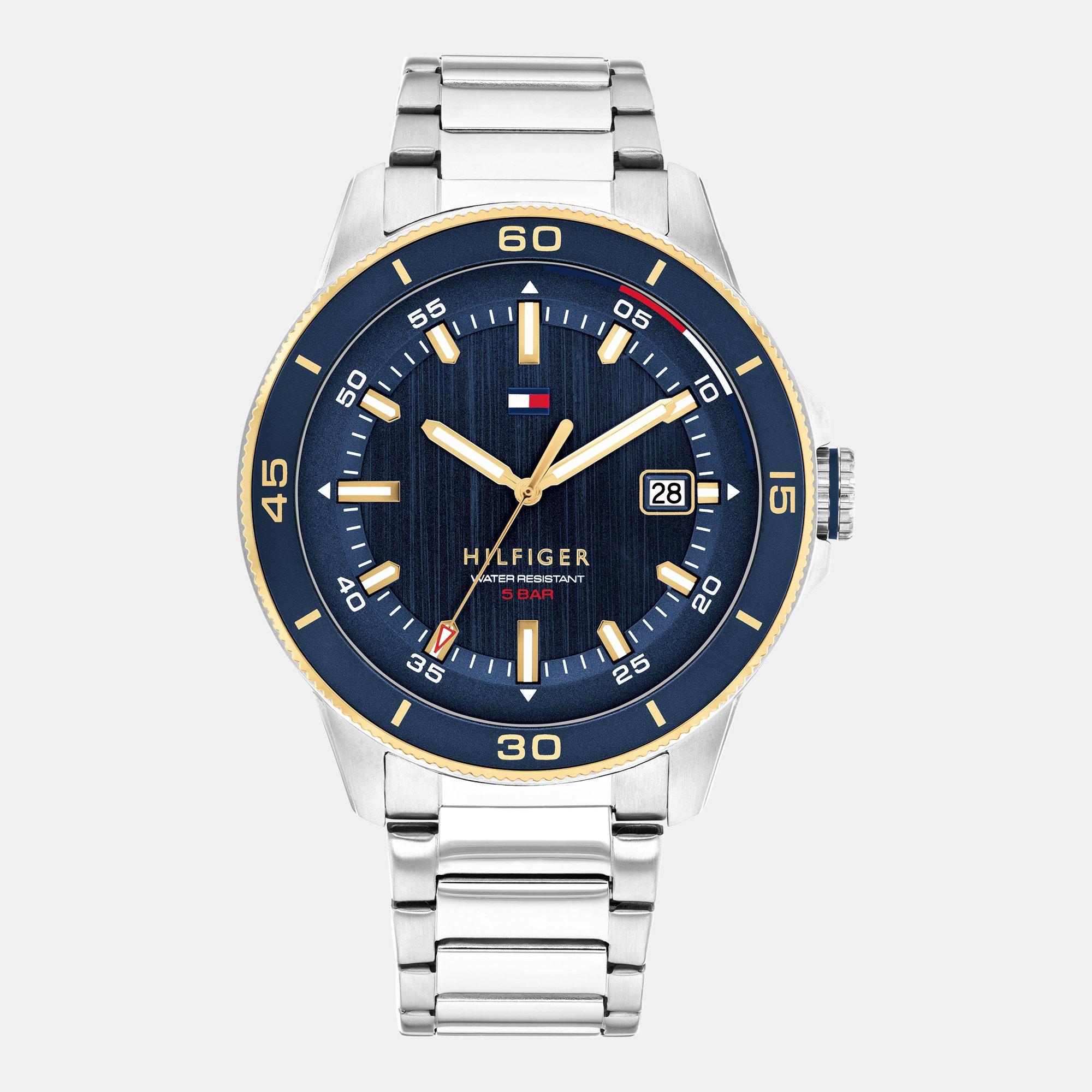 Tommy Hilfiger Men's Remy 43Mm Stainless Steel Analogue Quartz Watch - Bi-Metal