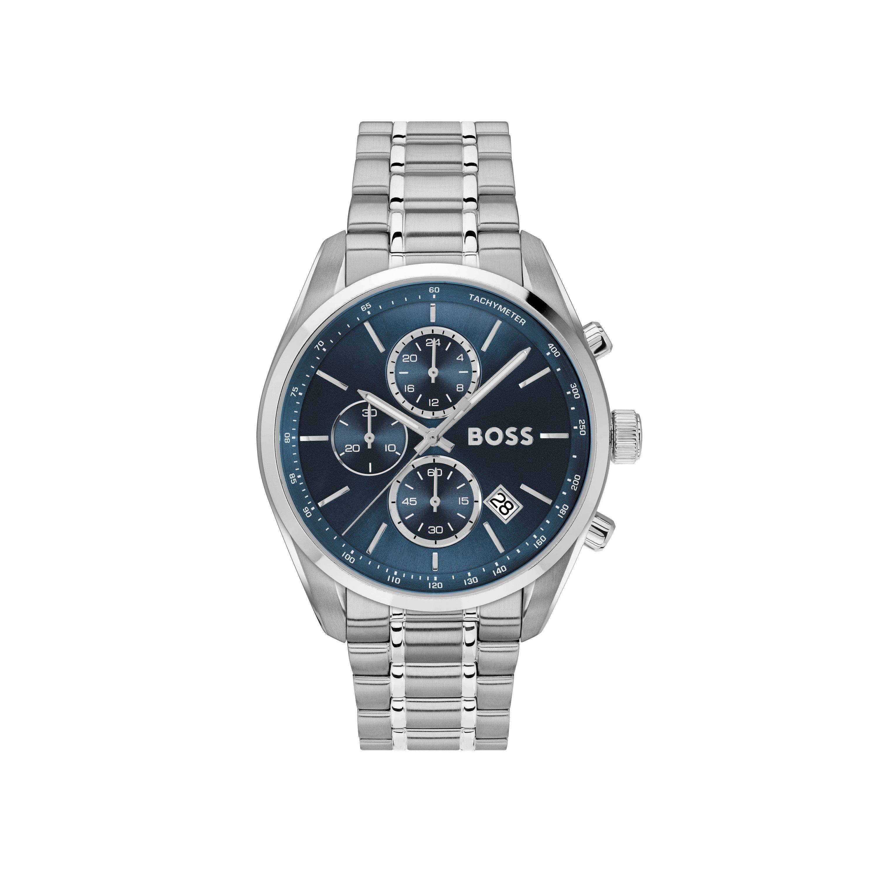 Blue/Steel - Boss - Men's Grand Prix Stainless Steel Watch - 1