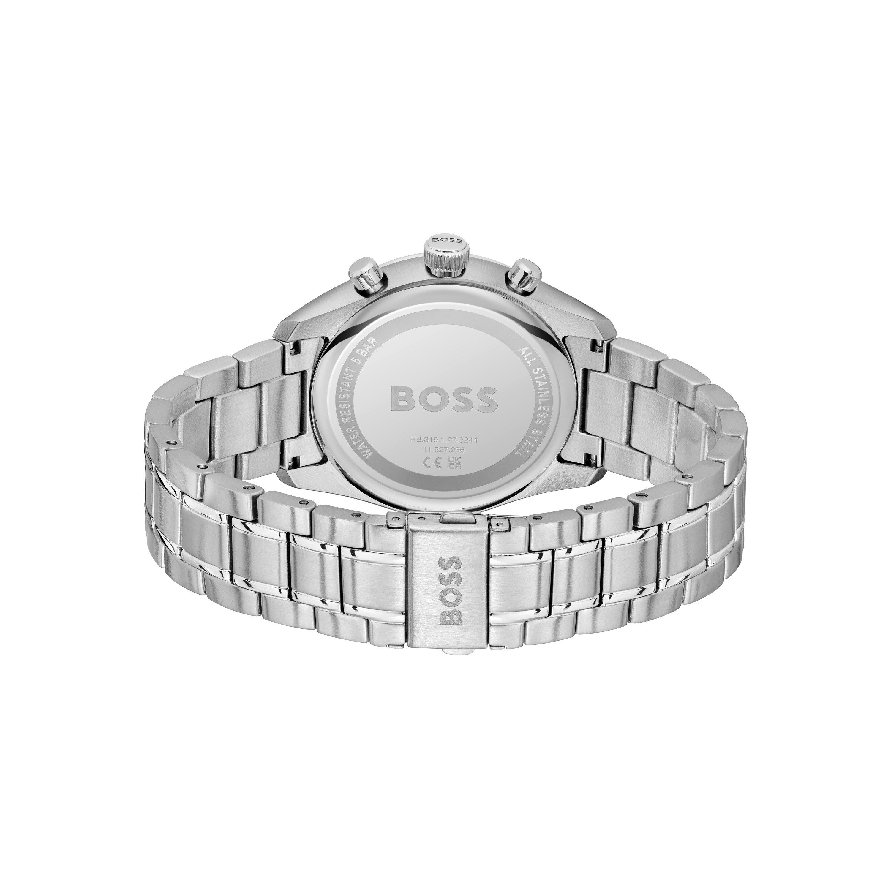 Black/Steel - Boss - Men's Grand Prix Stainless Steel Watch - 3