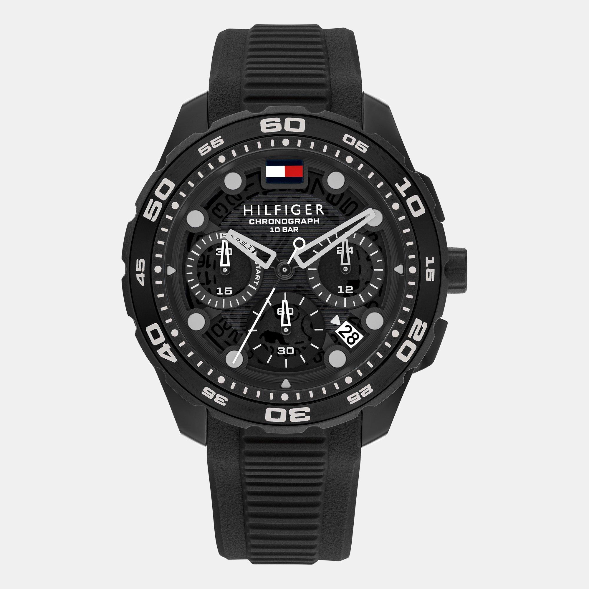 Black - Tommy Hilfiger - Tommy Hilfiger Mens Silicone Watch - 1