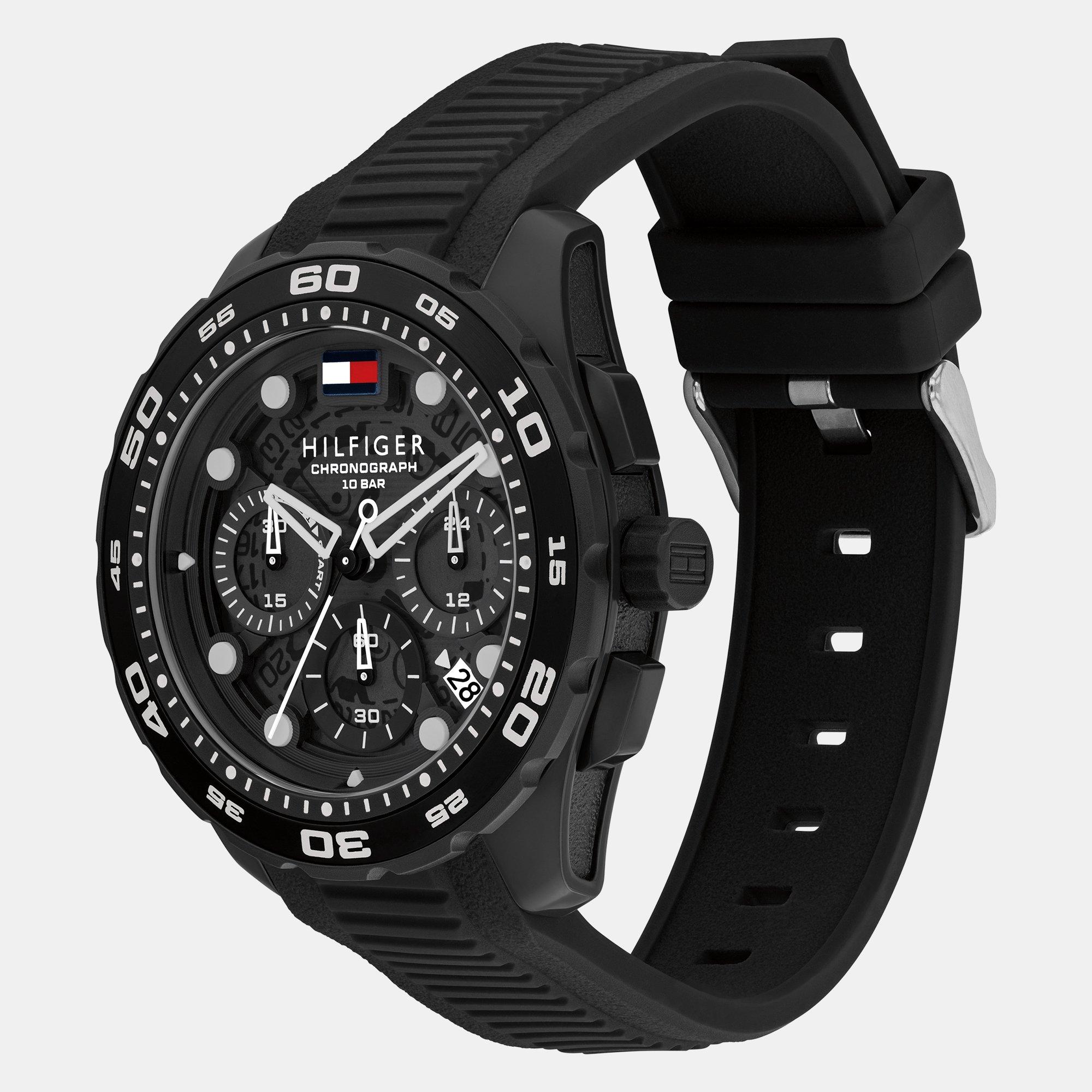 Black - Tommy Hilfiger - Tommy Hilfiger Mens Silicone Watch - 4