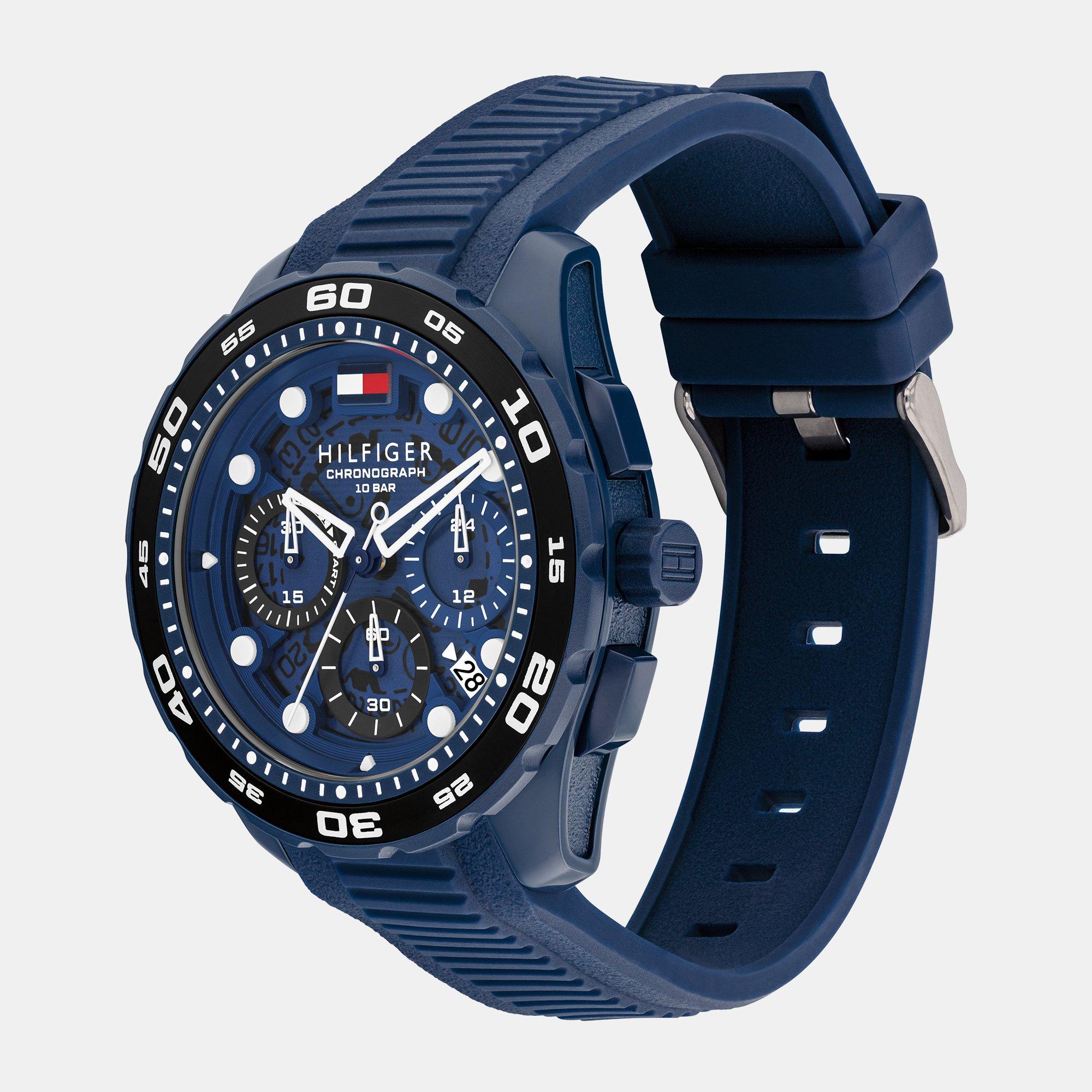 Blue - Tommy Hilfiger - Tommy Hilfiger Mens Silicone Watch - 3