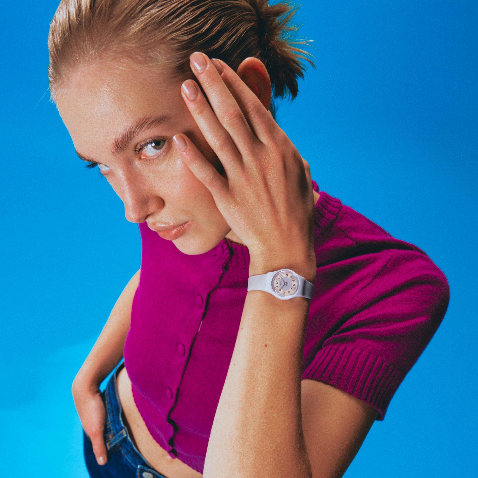 Lilac - Swatch - Unisex Adults Lilac Lightness Analogue Quartz Watch - 2