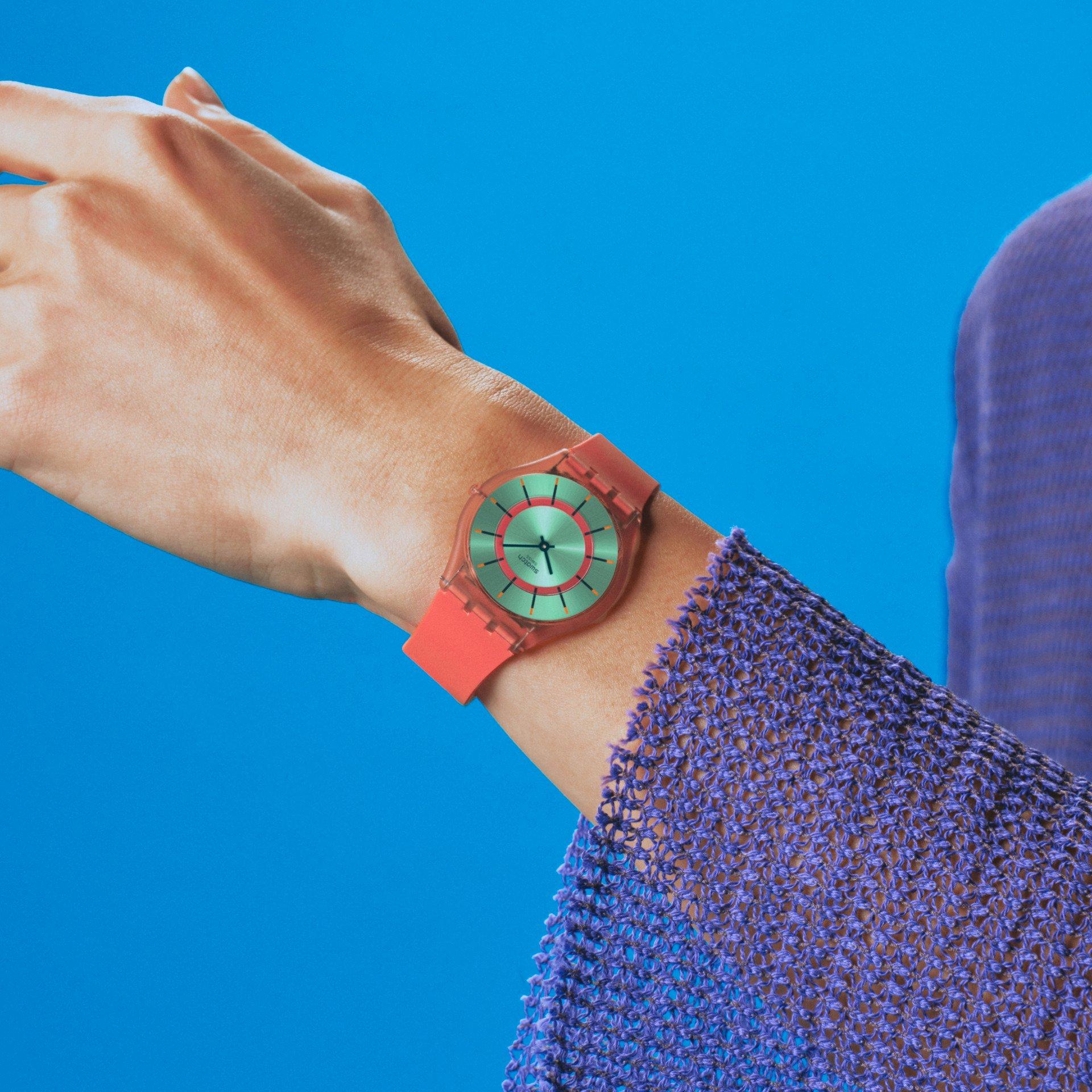 Green - Swatch - Unisex Adults Minty Dream Analogue Quartz Watch - 2