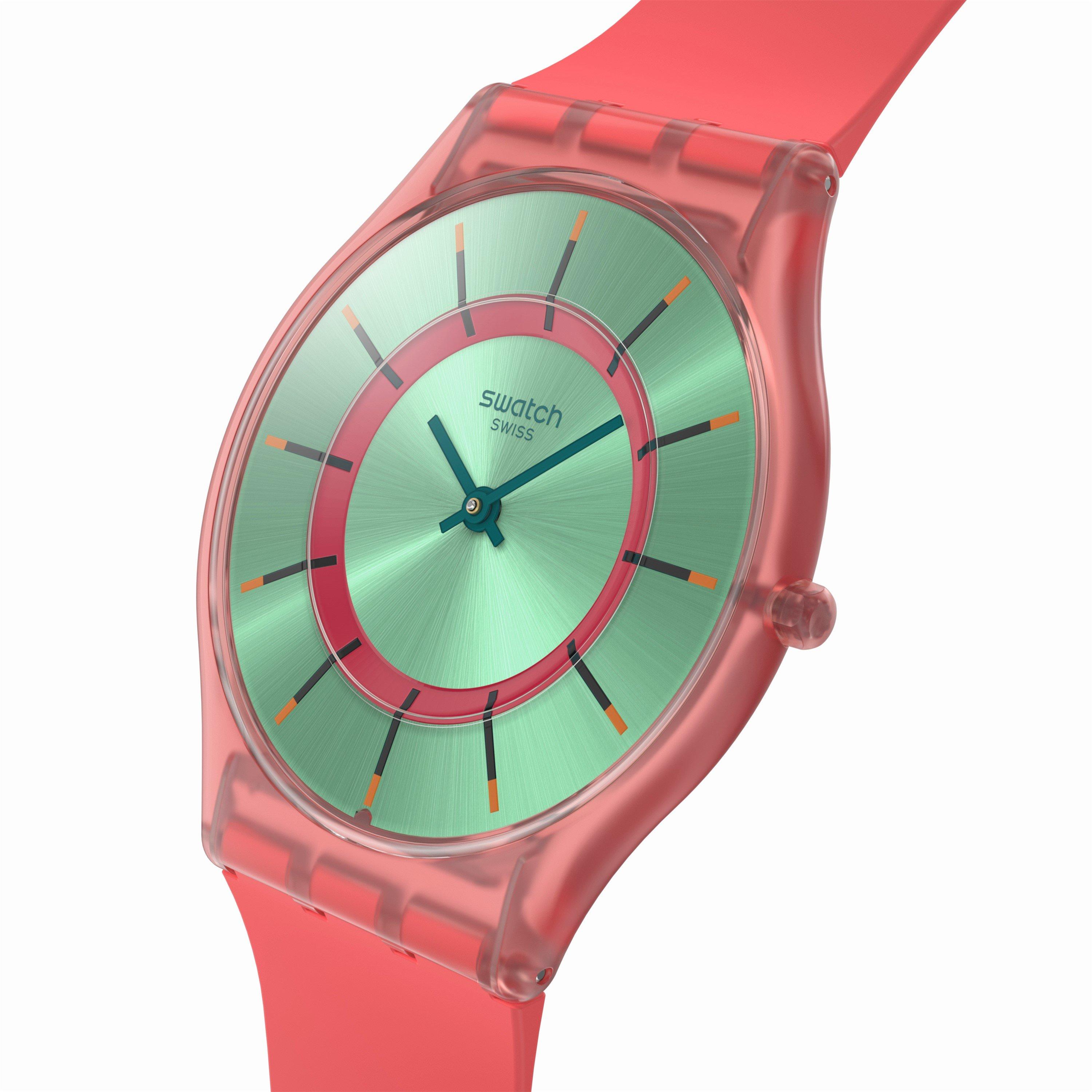 Green - Swatch - Unisex Adults Minty Dream Analogue Quartz Watch - 3