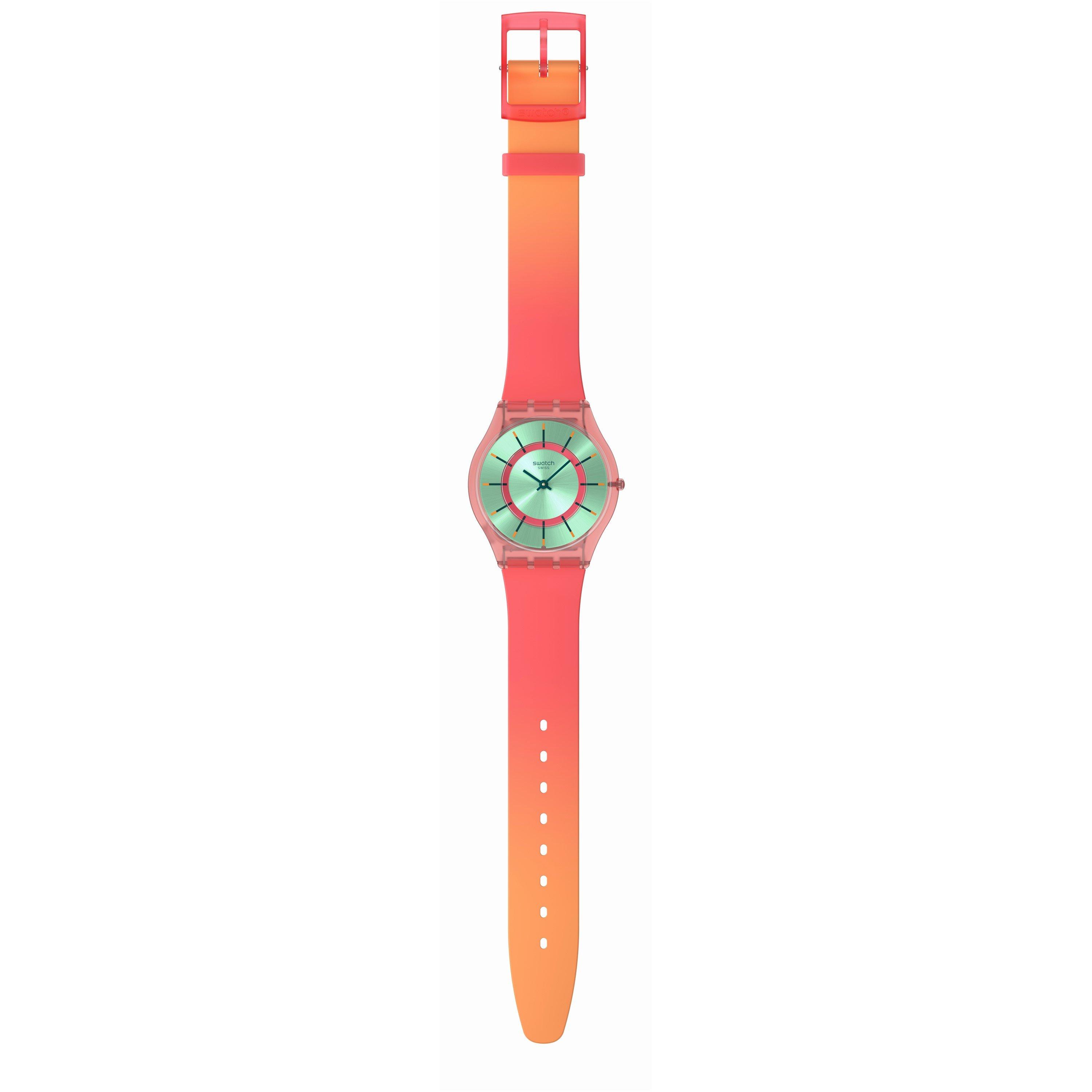 Green - Swatch - Unisex Adults Minty Dream Analogue Quartz Watch - 4