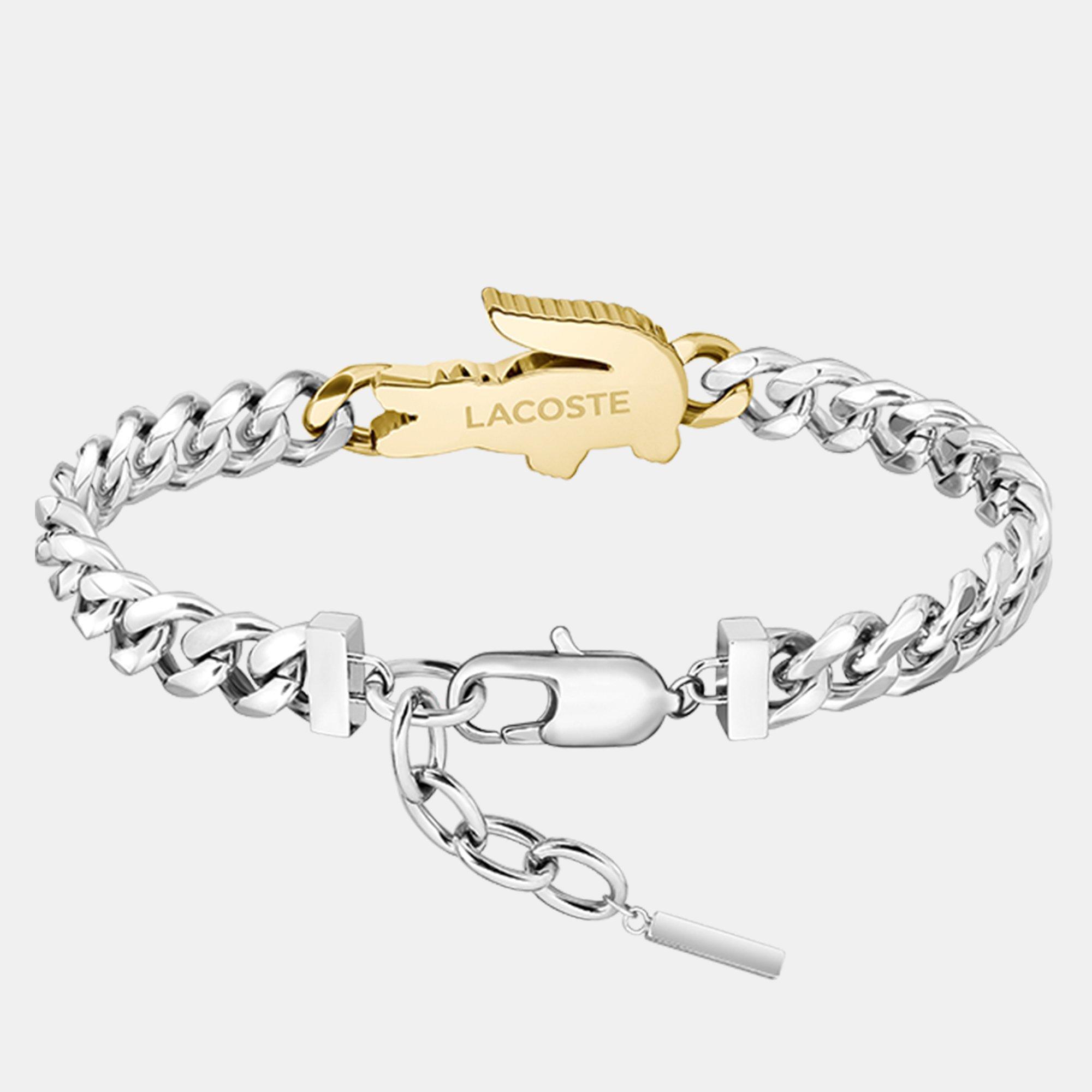 Bi-Metal - Lacoste - Lacoste Mens Arthor Crocodile Curb Chain Bracelet - 3