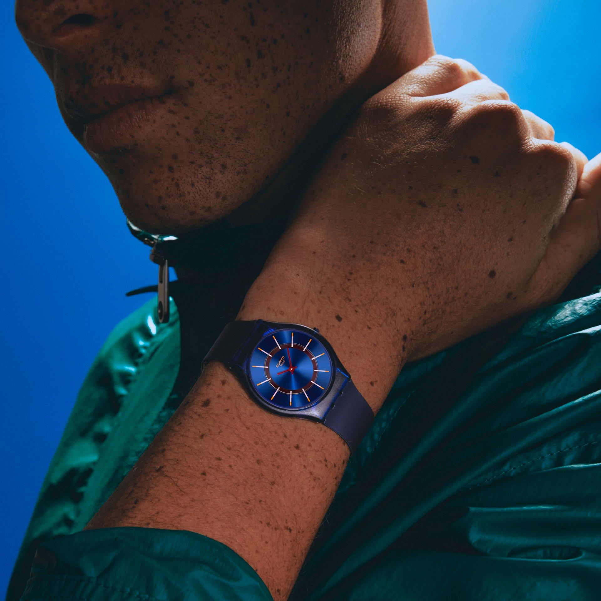 Blue - Swatch - Unisex Adults Very Jazzy 53 Analogue Quartz Watch - 2