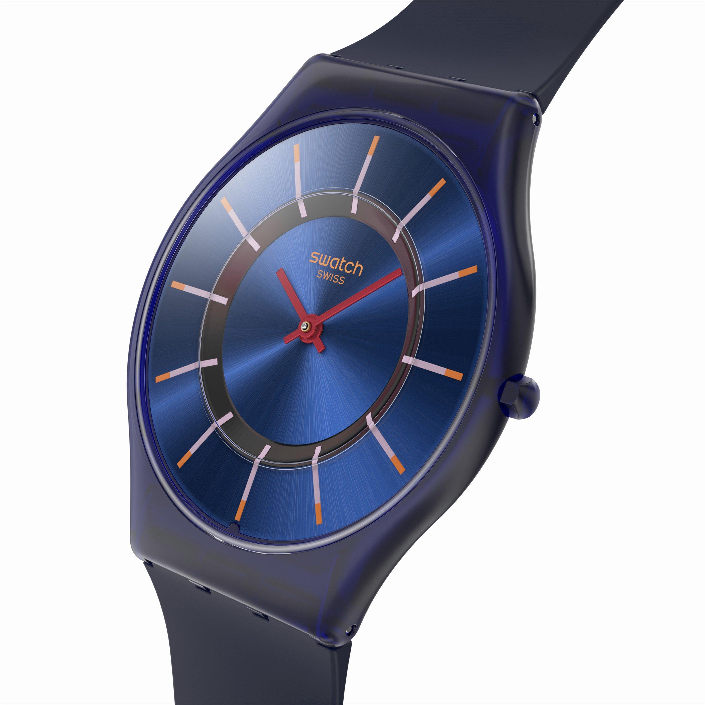 Blue - Swatch - Unisex Adults Very Jazzy 53 Analogue Quartz Watch - 3