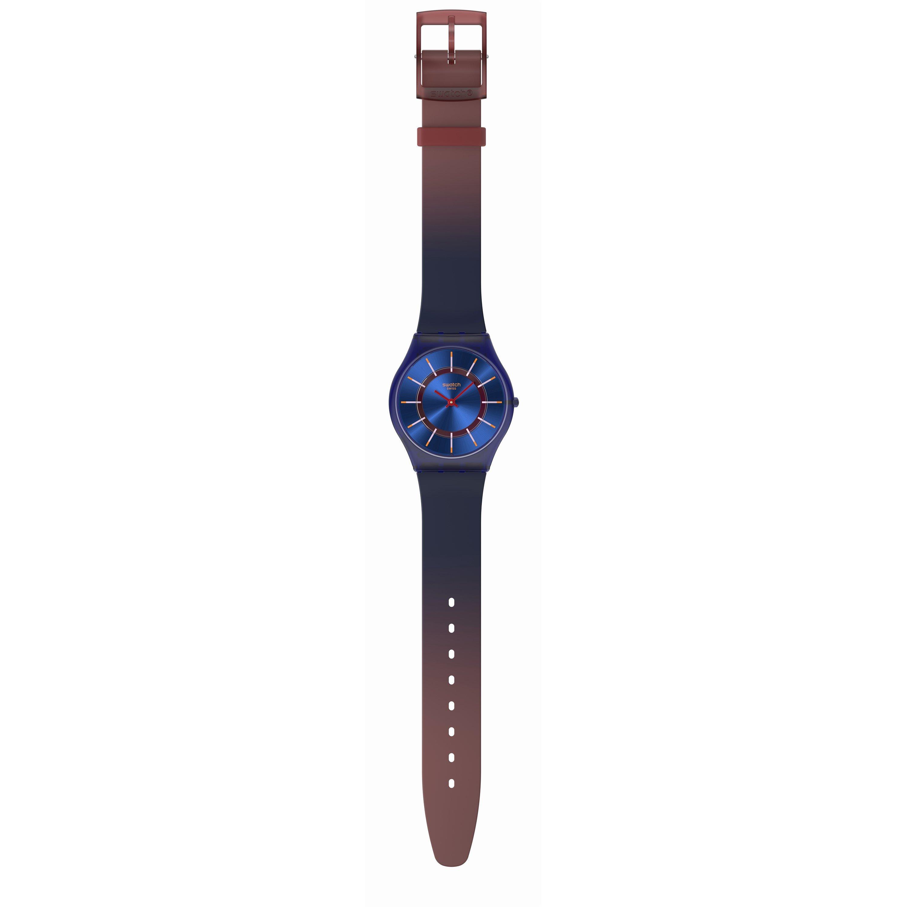 Blue - Swatch - Unisex Adults Very Jazzy 53 Analogue Quartz Watch - 4