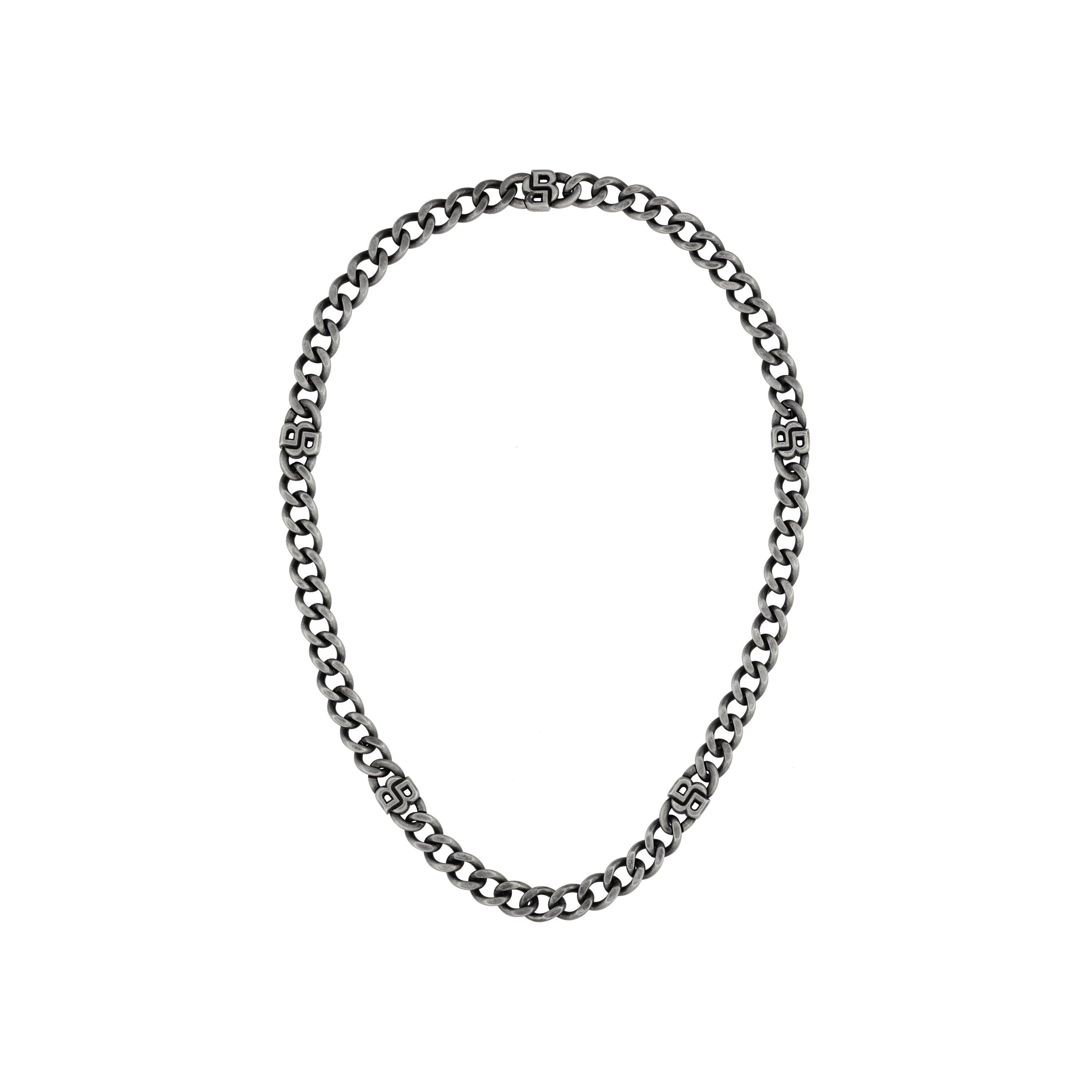 Grey - Boss - Men's Double B Absolute 10mm Antique Finish Magnetic Chain Bracelet - 1