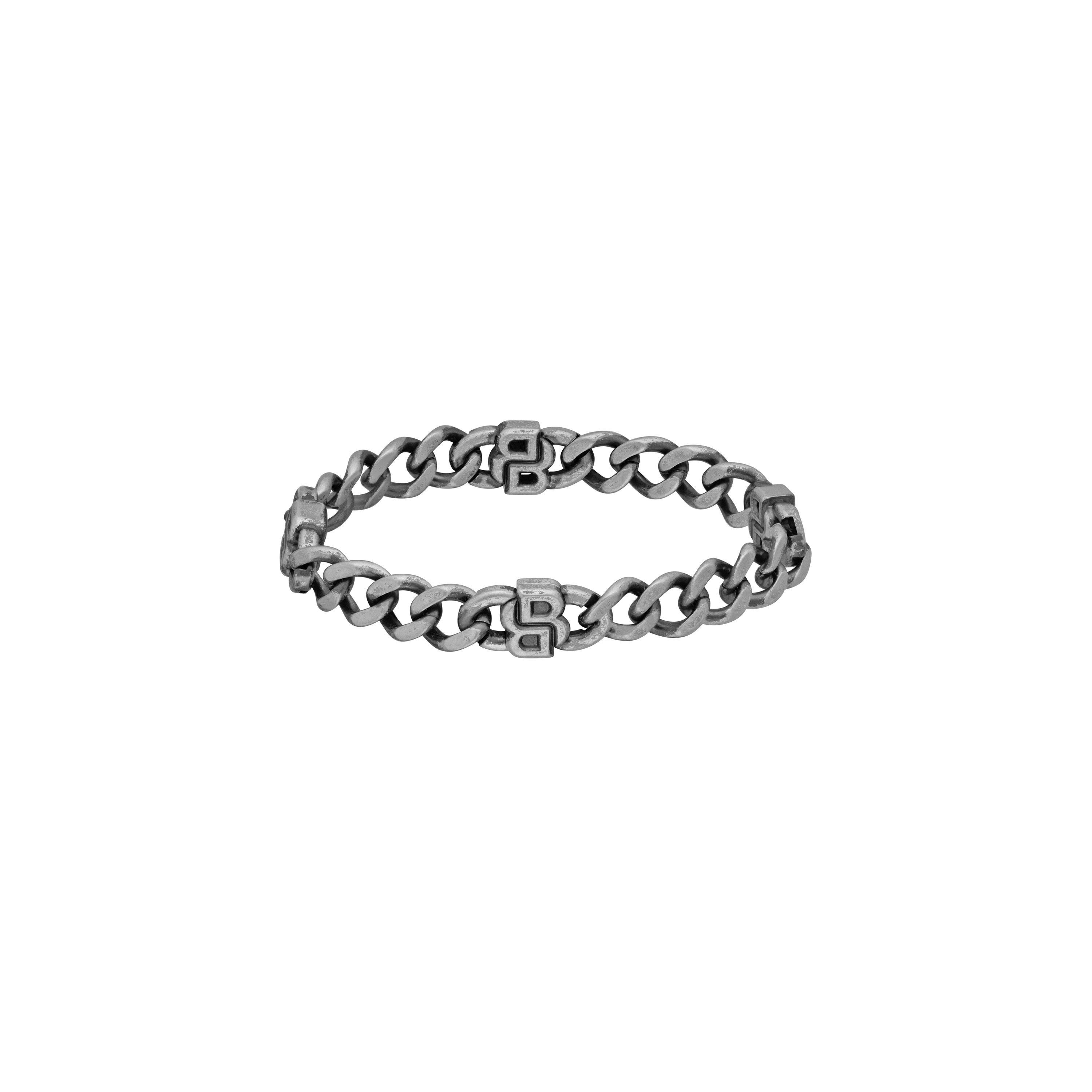 Grey - Boss - Men's Double B Absolute 10mm Antique Finish Magnetic Chain Bracelet - 2