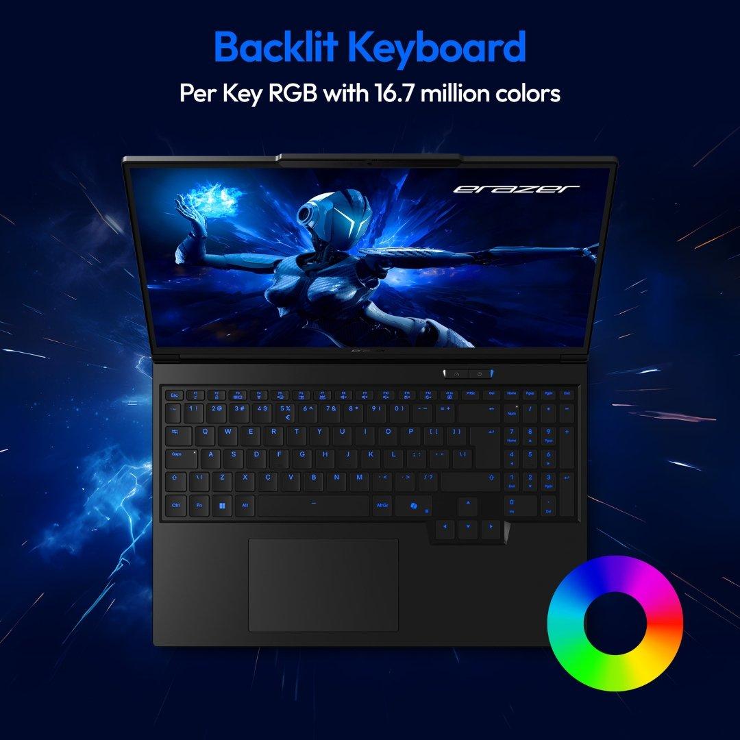 Black - Medion - Major 16 - 16 Inch Gaming Laptop Intel Core Ultra 9 275HX Nvidia RTX 5070Ti Windows 11 Home - 10