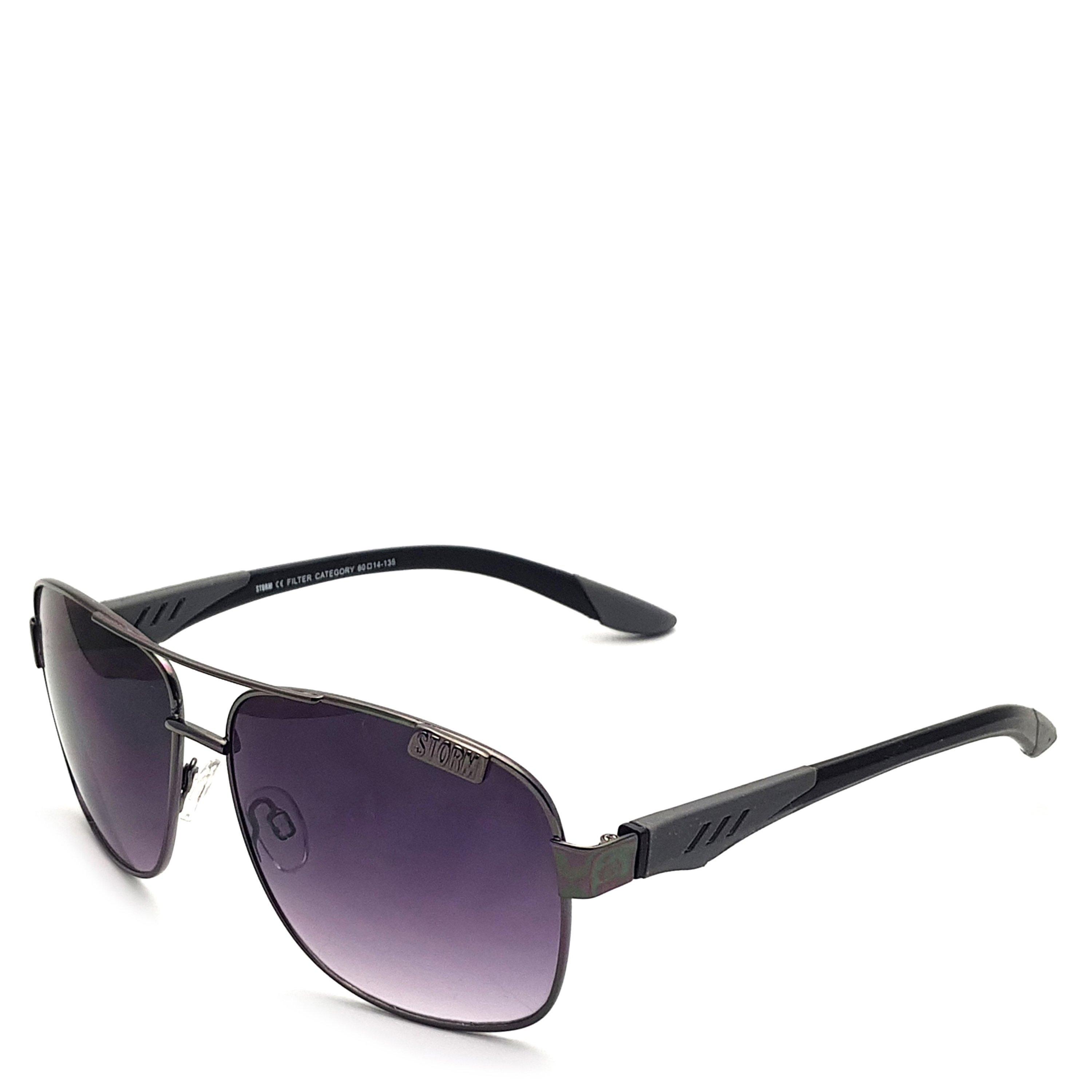 Grey - Storm - Men's Aviator Sunglasses - 1