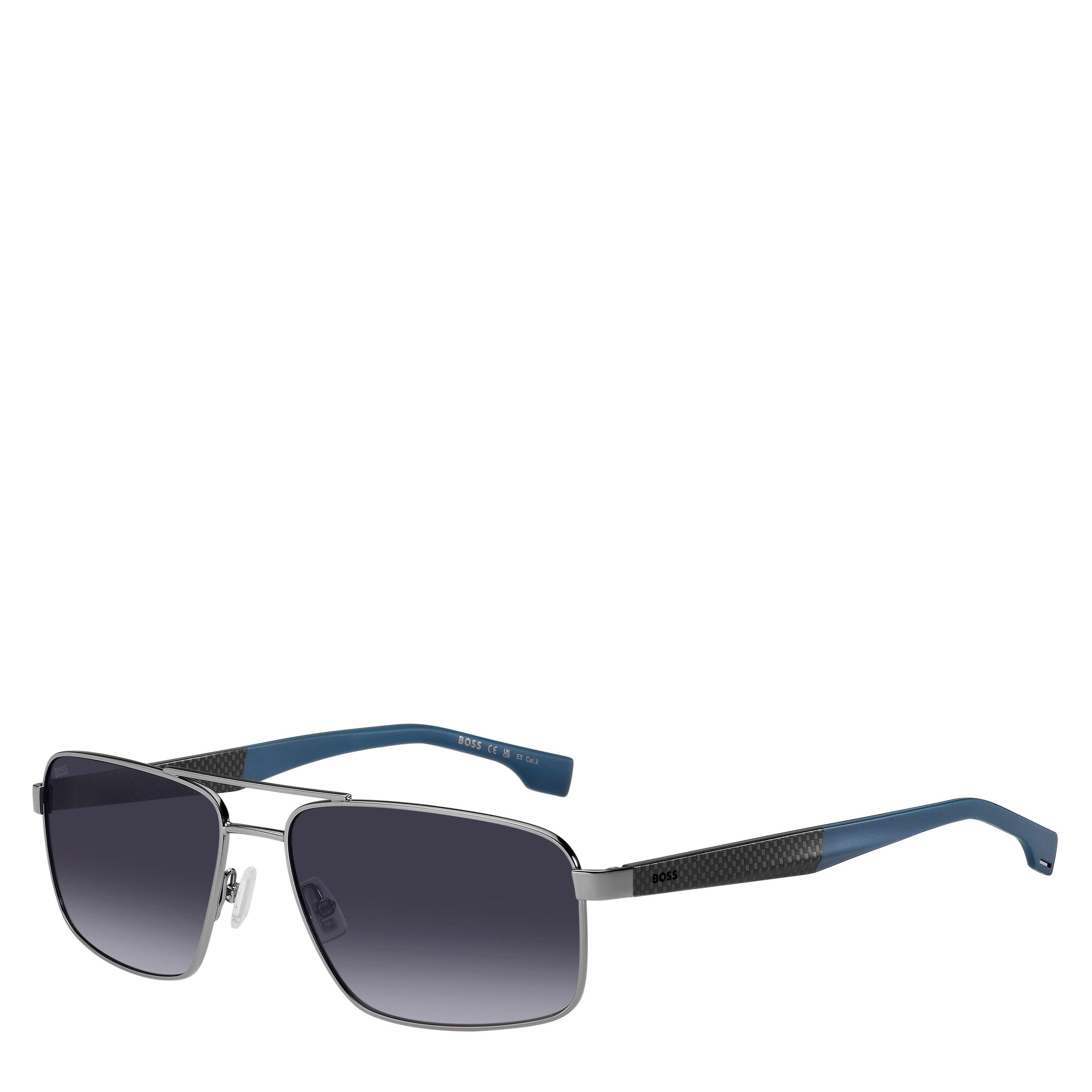 Ruthenium Blue - Boss - Men's Round Sunglasses - 1