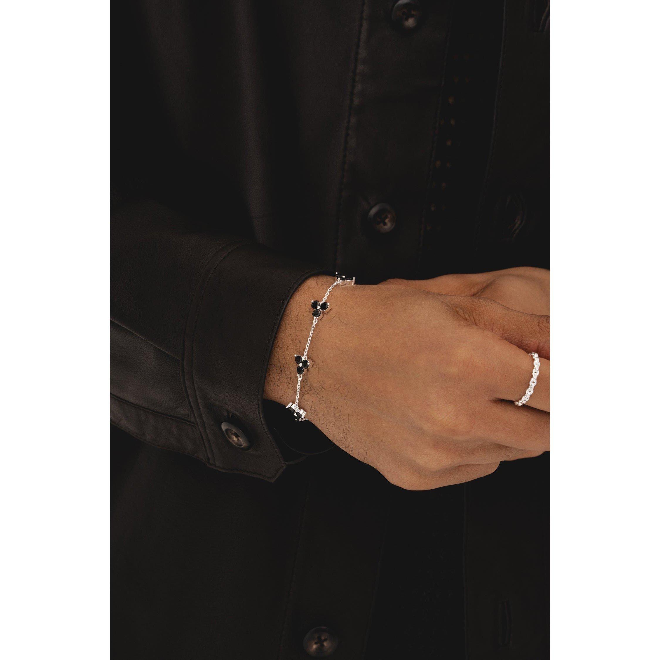 Silver/Black - Common Lines - Como Bracelet - 2