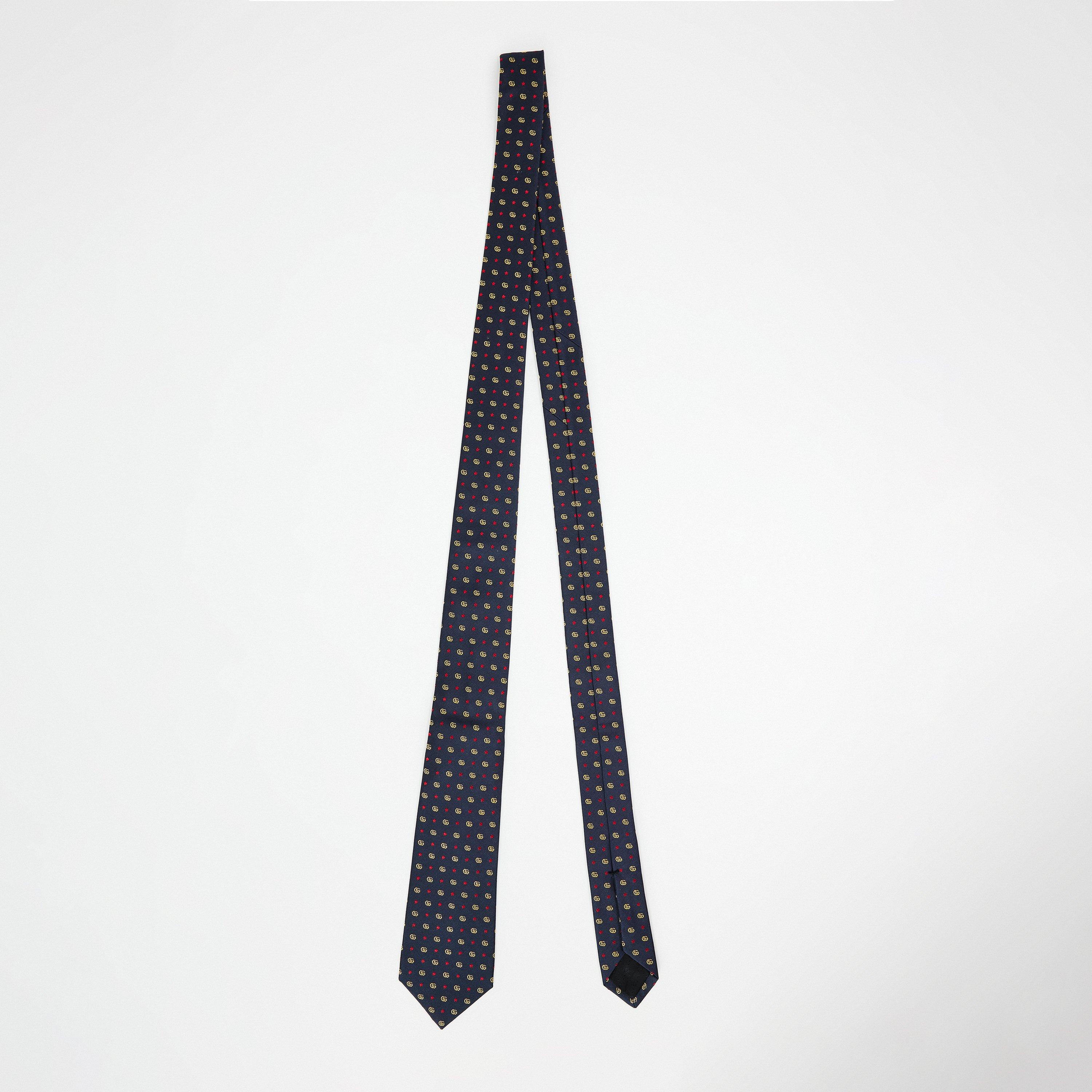Sapphire/Red - Gucci - Men's Classic Pattern High-Quality Tie - 2