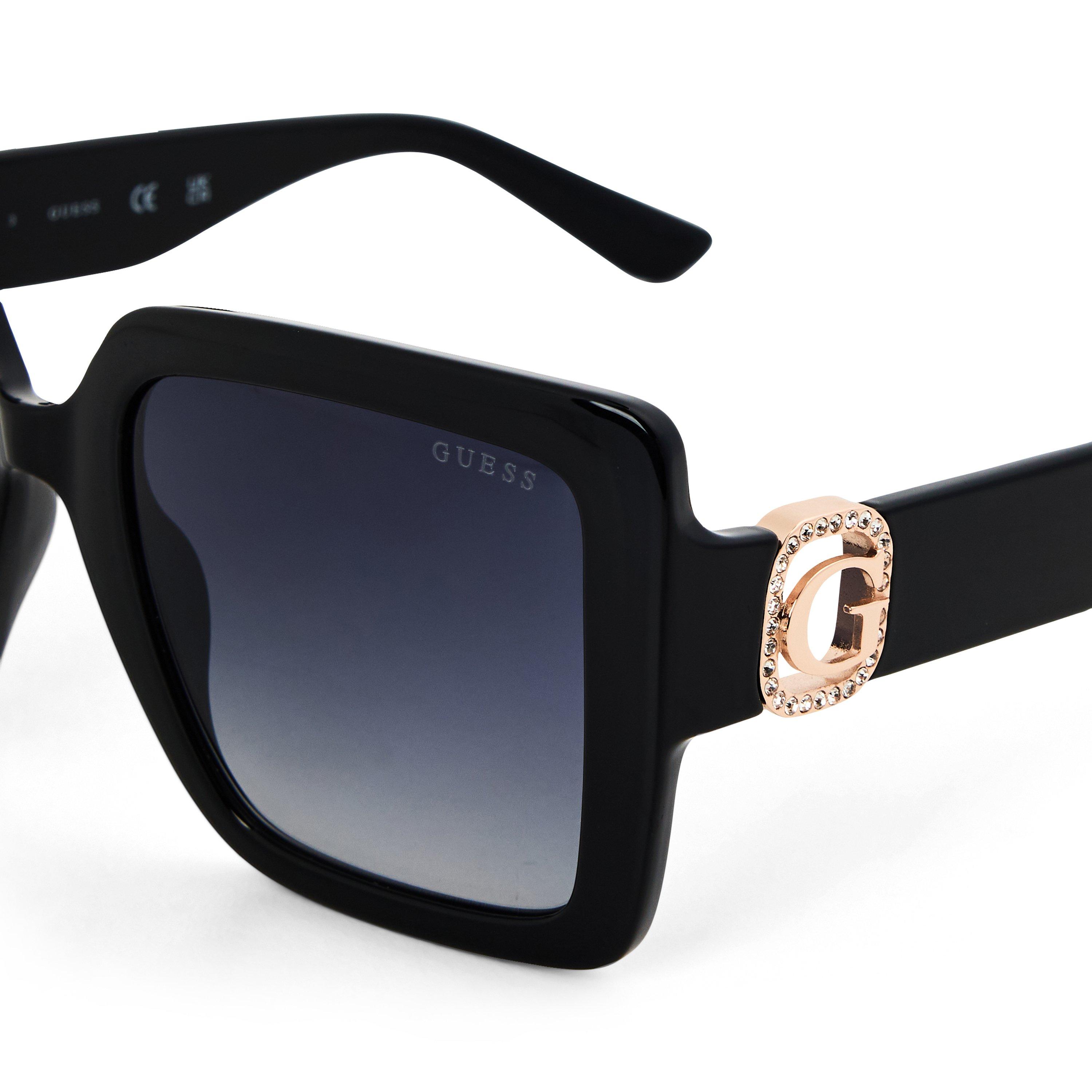 Shiny Black - Guess - Women's Square Sunglasses - 3