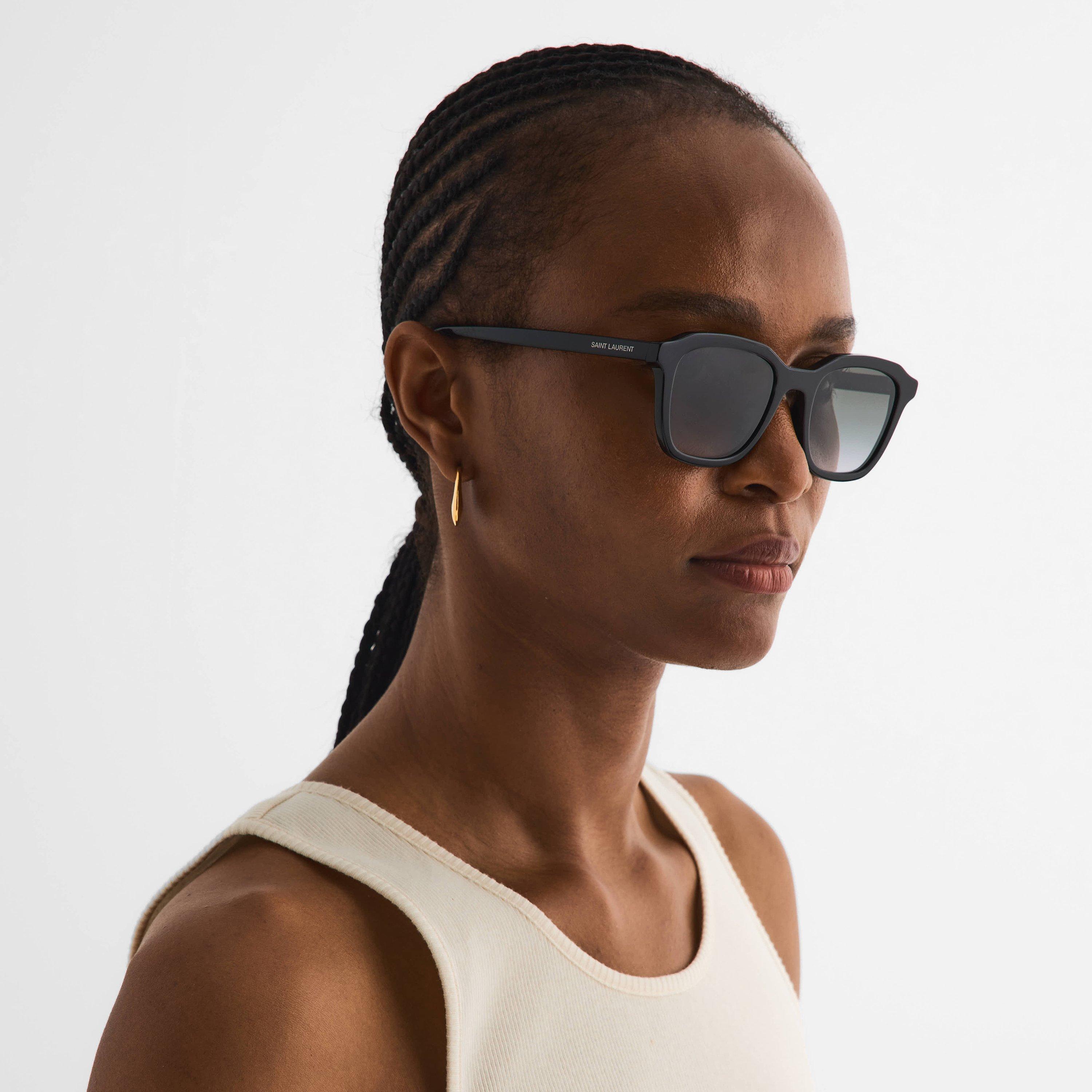 Grey/Black - Saint Laurent - Saint Laurent SL 457 Square Sunglasses - 3