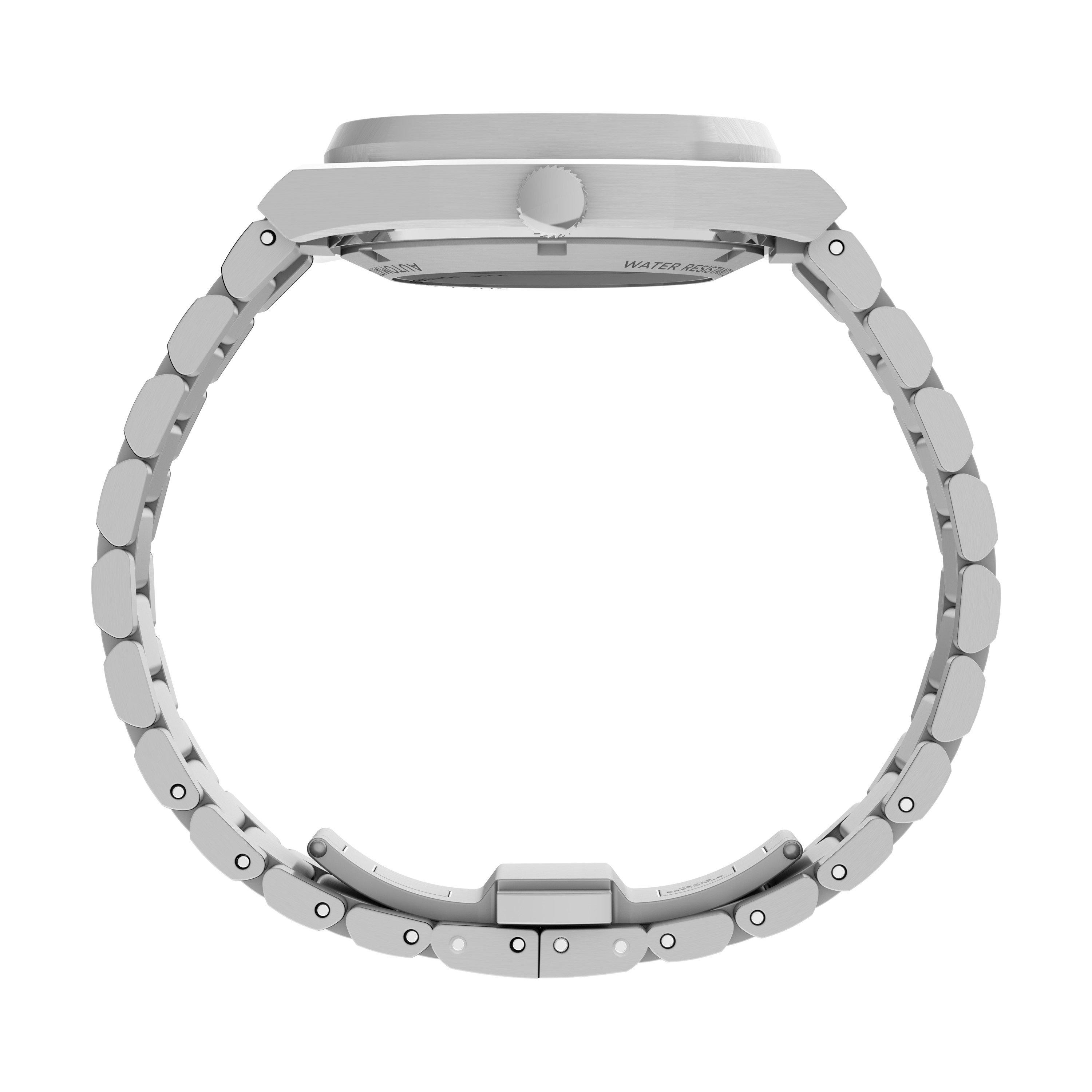 Silver/Silver - Timex - E Line Automatic Watch - 2